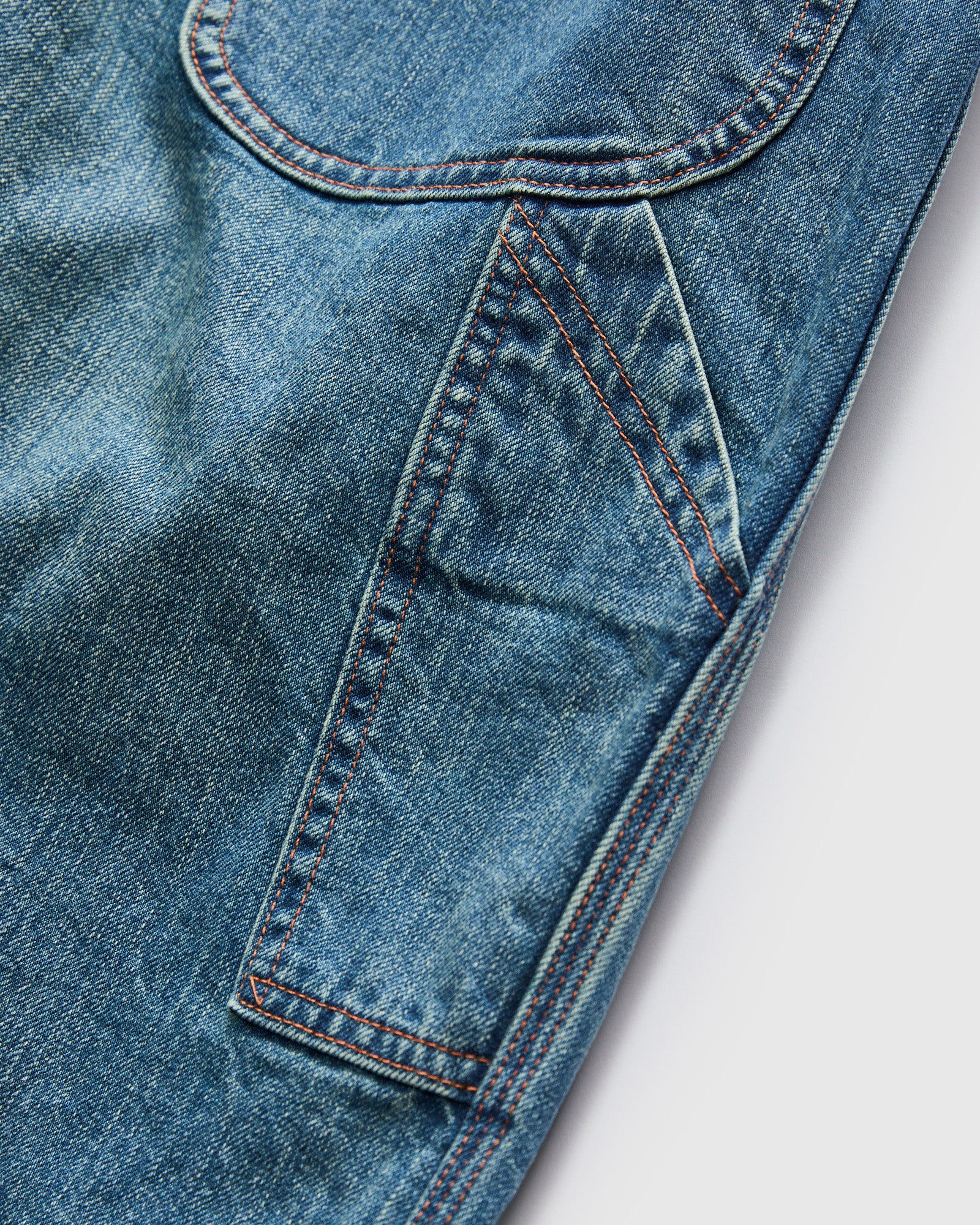 Denim Painter Pants in Medium Blue - Image 4