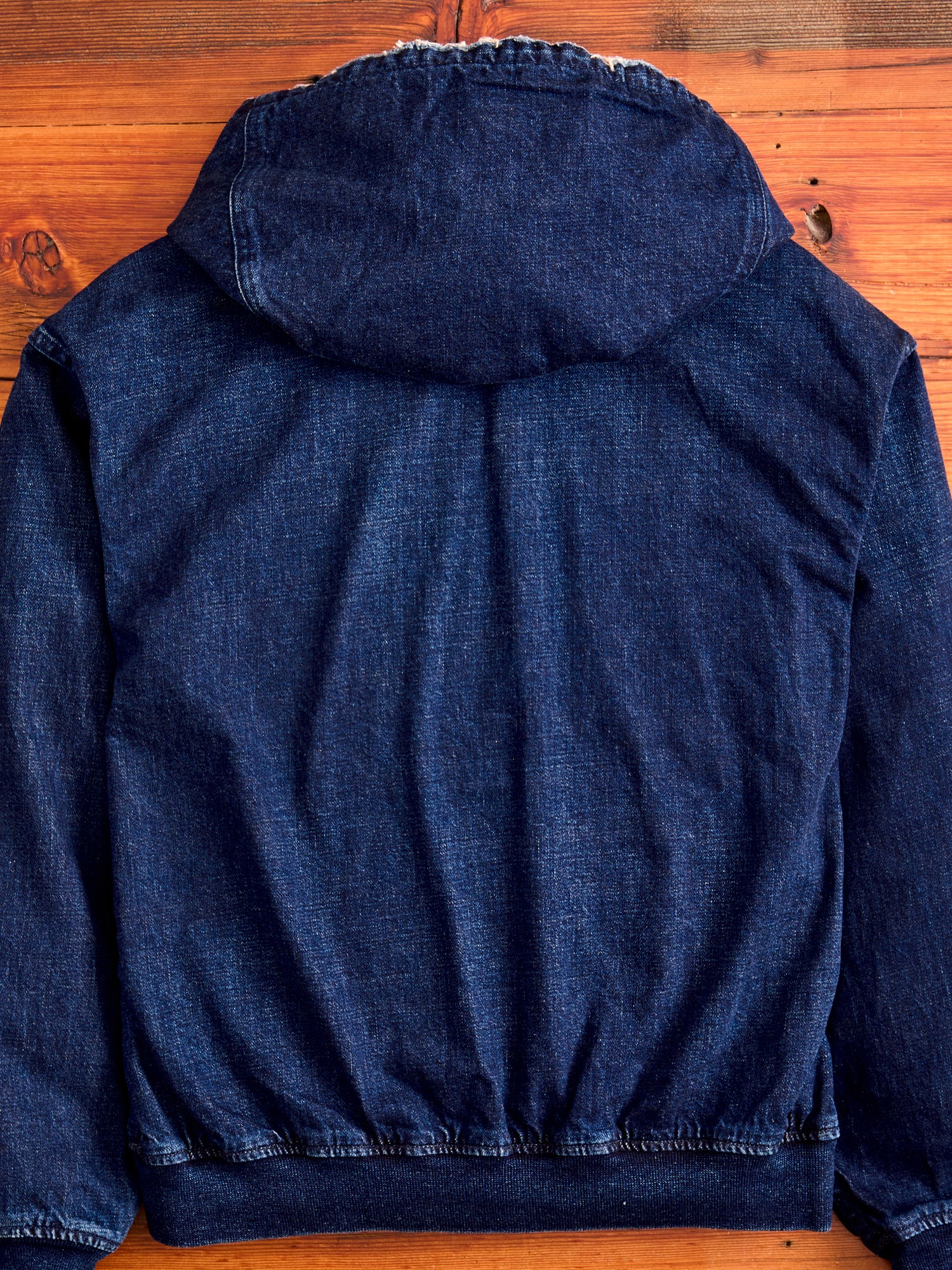 Denim Zip Jacket in Washed Indigo - Image 3