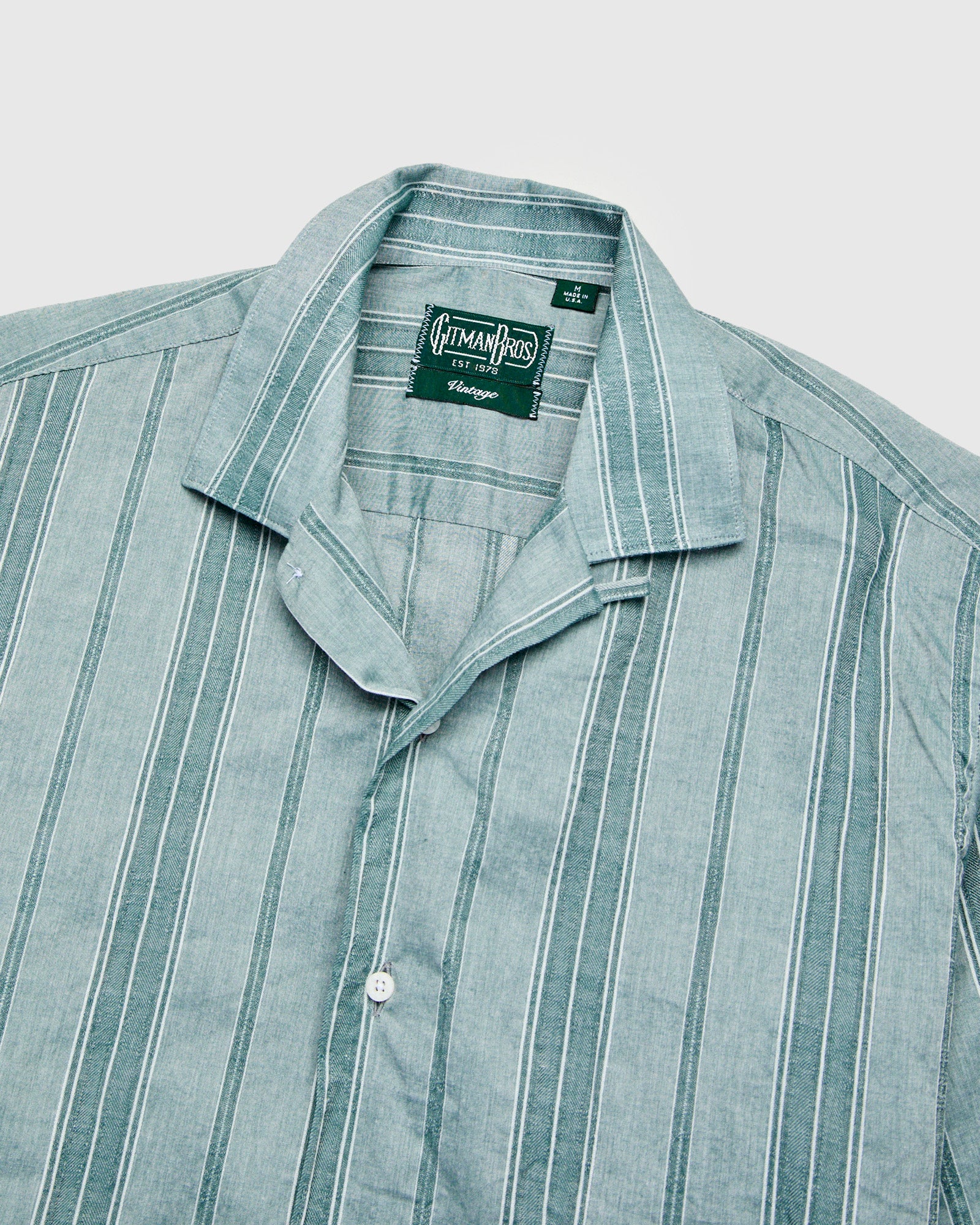 Dobby Camp Shirt in Green - Image 3