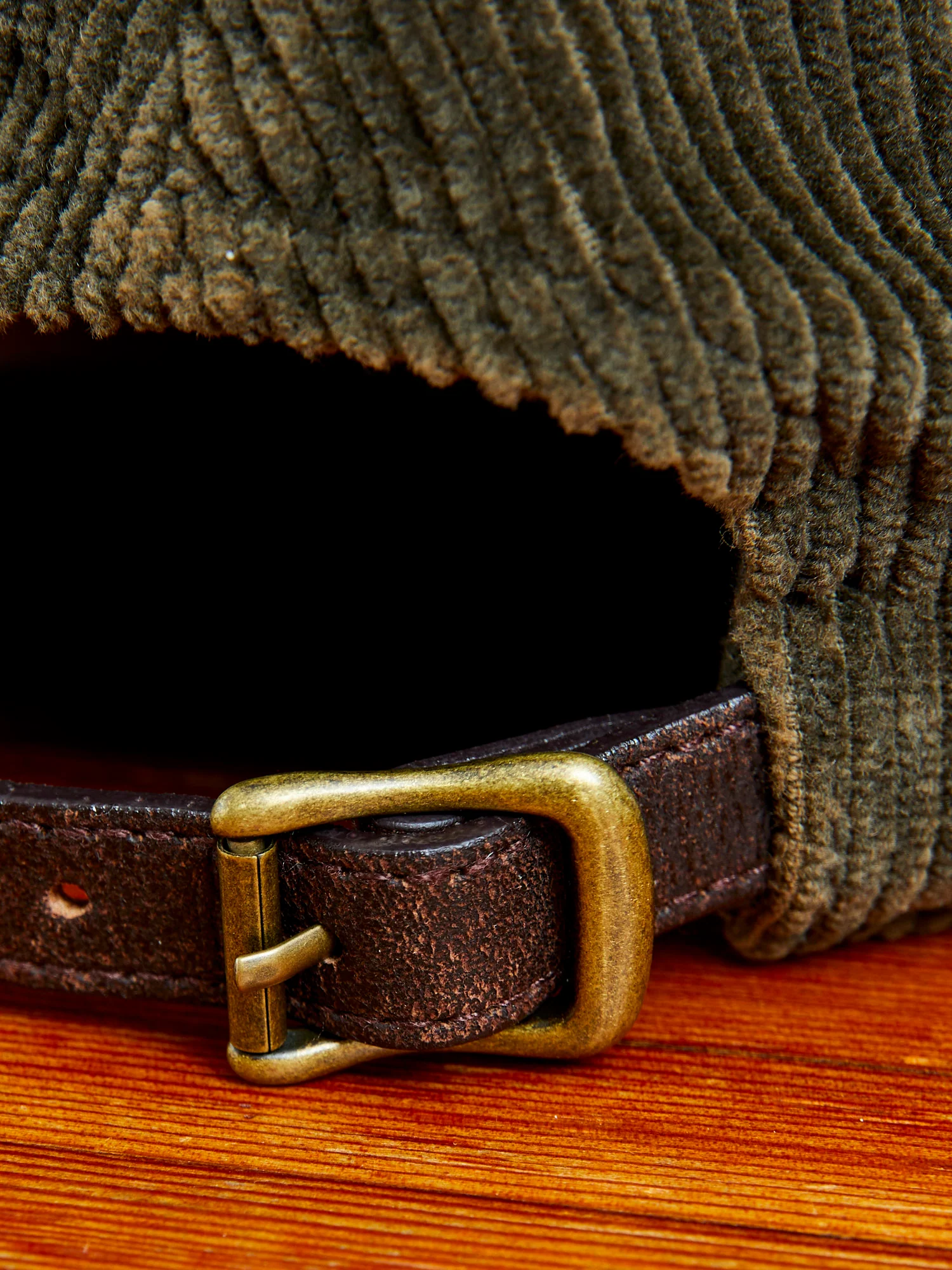 Dog Patch Corduroy Baseball Cap in Moss Green - Image 4