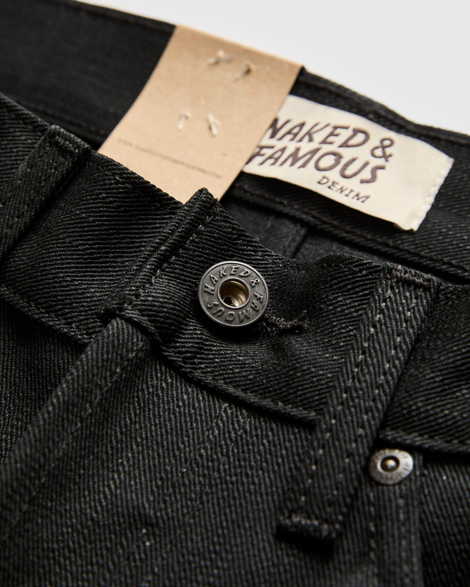"Double Capsule Collection" 13.75oz Double Black Slub Selvedge Denim - Strong Guy Fit - Image 7