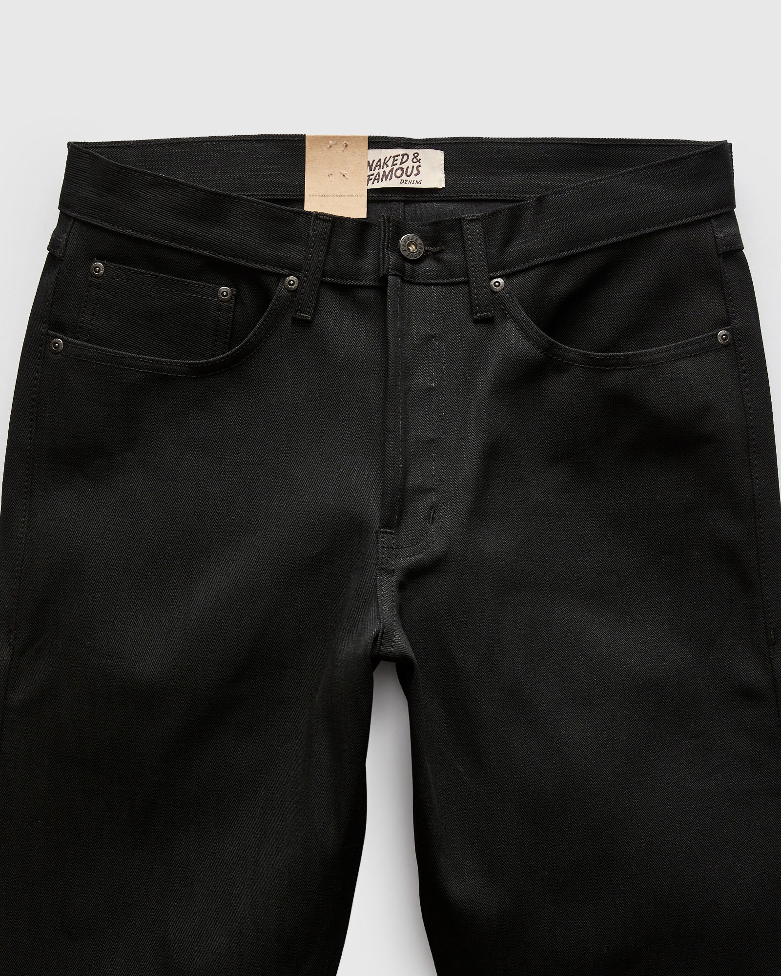 "Double Capsule Collection" 13.75oz Double Black Slub Selvedge Denim - True Guy Fit - Image 6