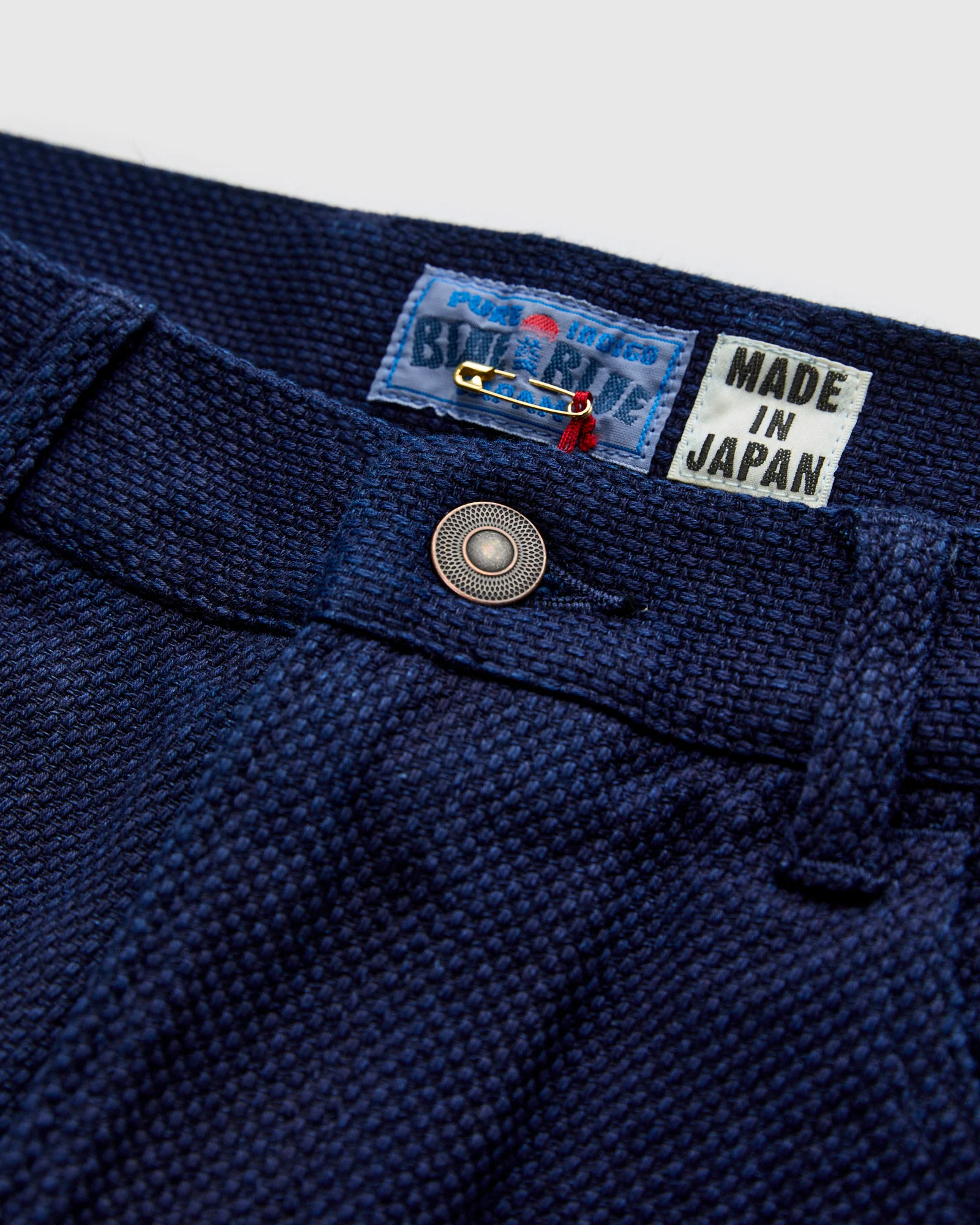 Double Cloth Sashiko Jeans in Hand Dyed Indigo - Image 5