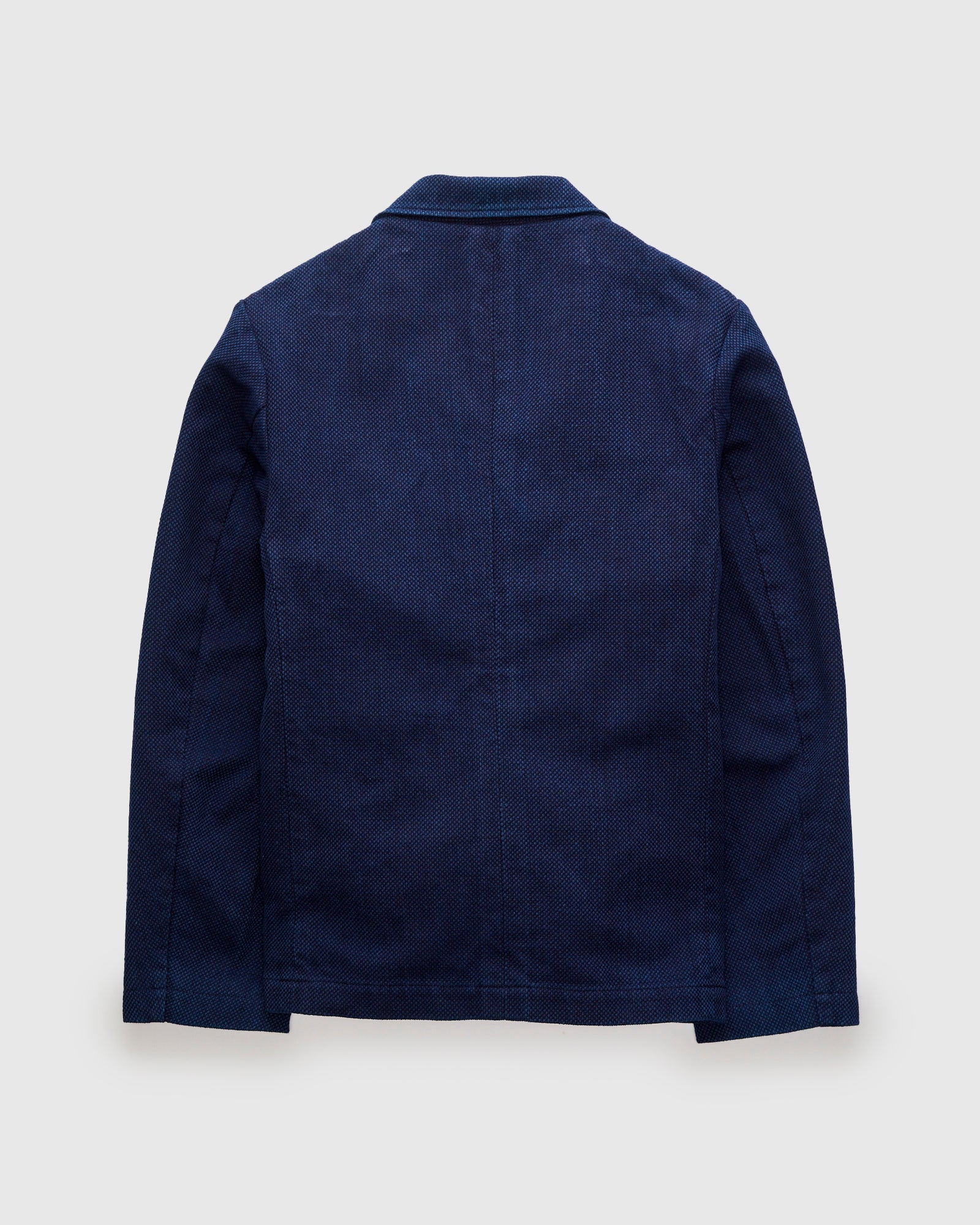 Double Cloth Sashiko Tailored Jacket in Pure Indigo - Image 2