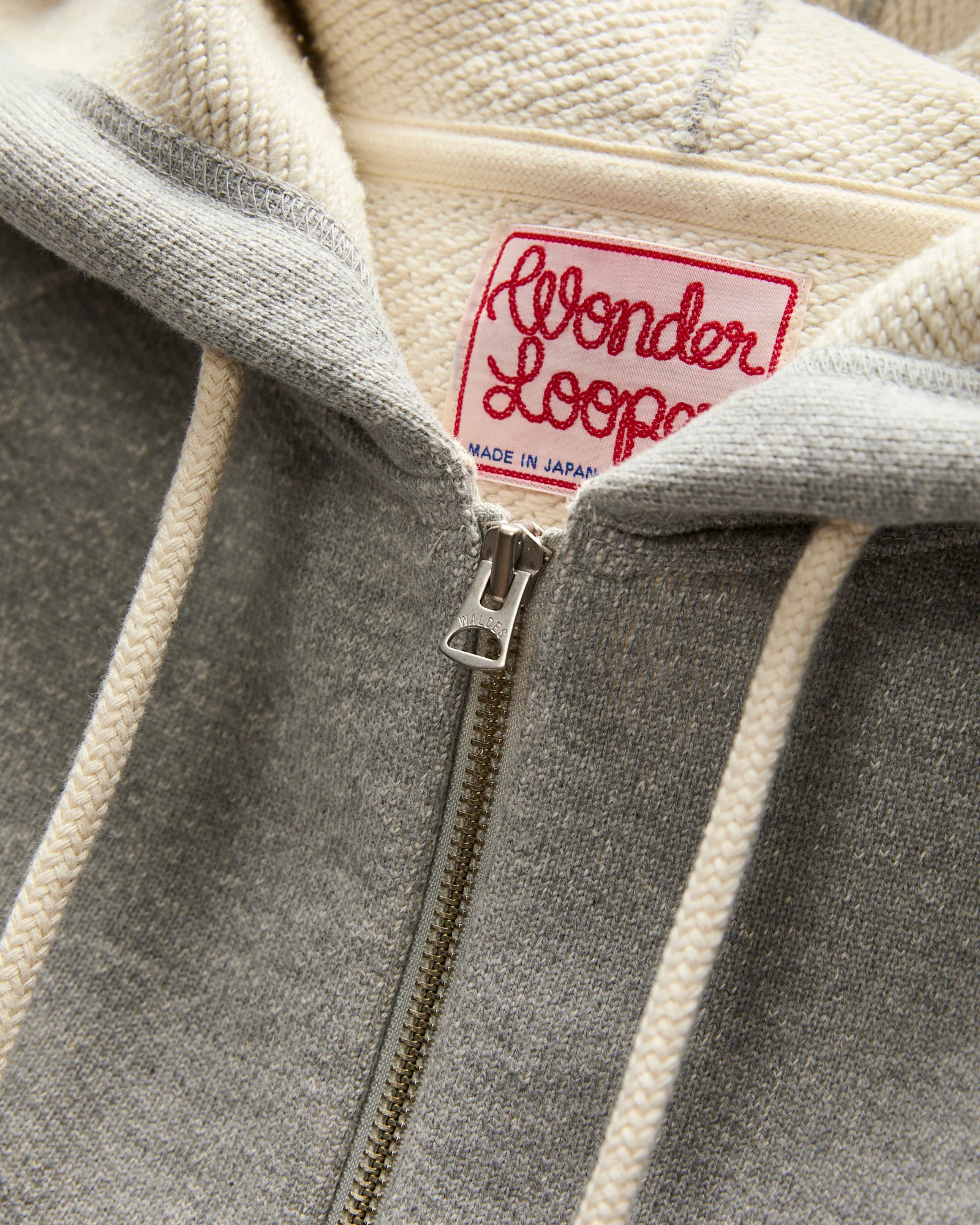 Double Heavyweight French Terry 25.8oz Zip Hoodie in Heather Grey - Image 4