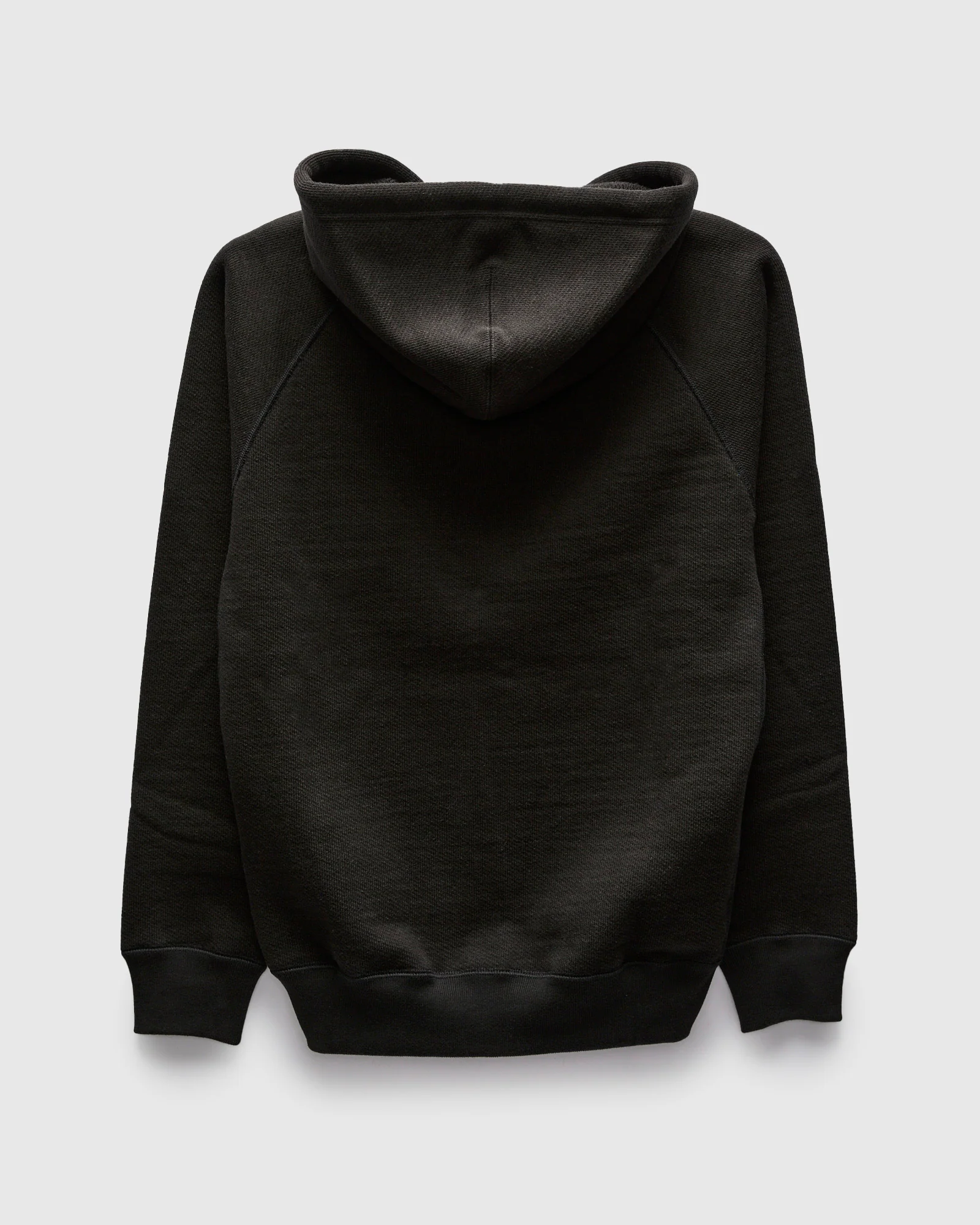 Double Heavyweight French Terry 25.8oz Zip Hoodie in Sumi Black - Image 2