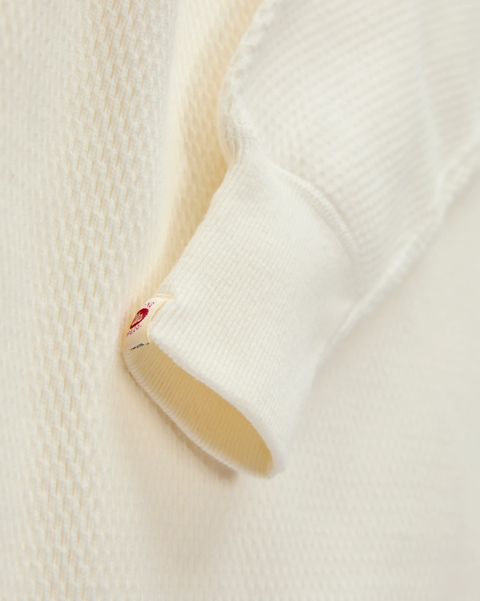 Double Honeycomb Thermal Shirt in Off White - Image 4