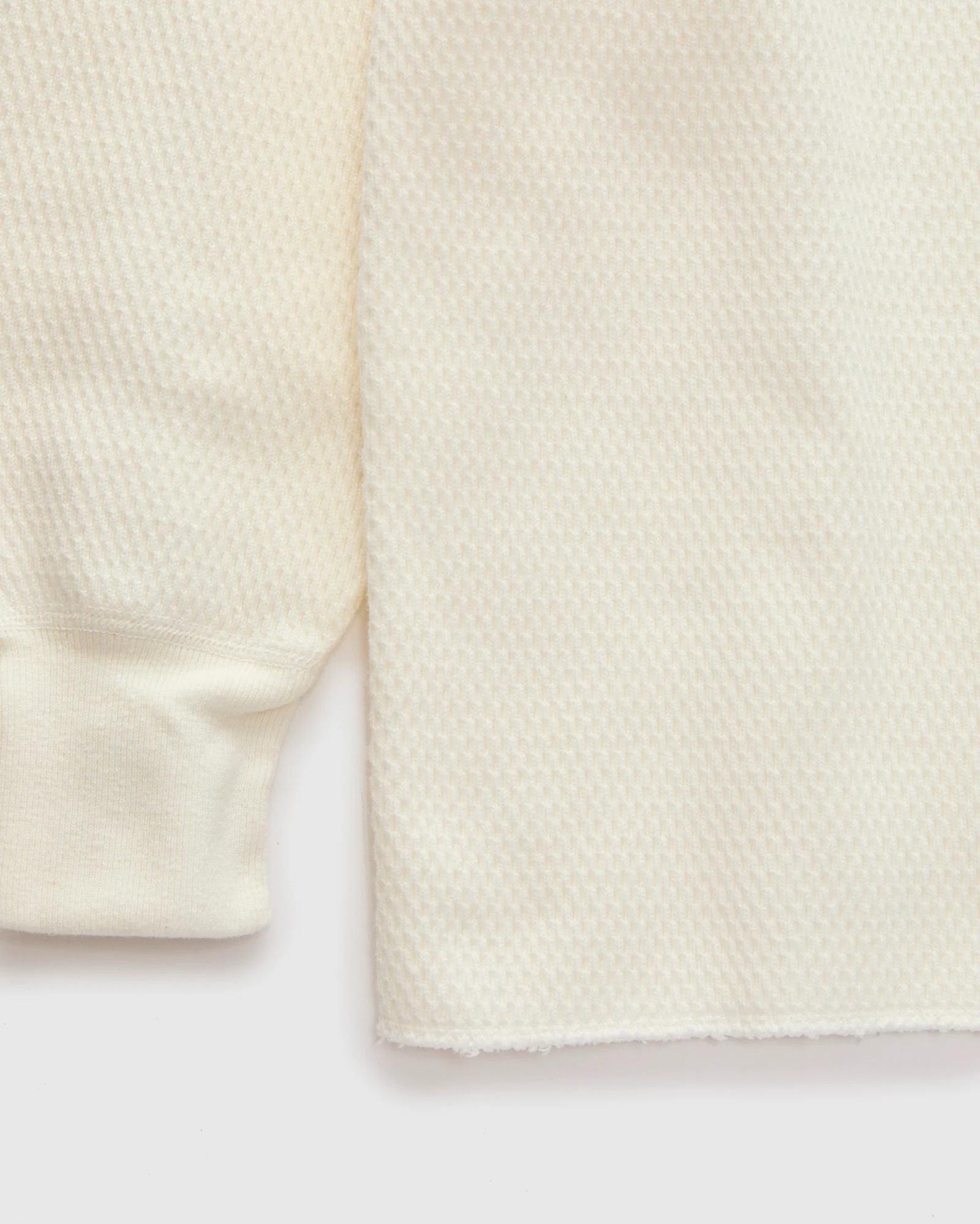 Double Honeycomb Thermal Shirt in Off White - Image 5