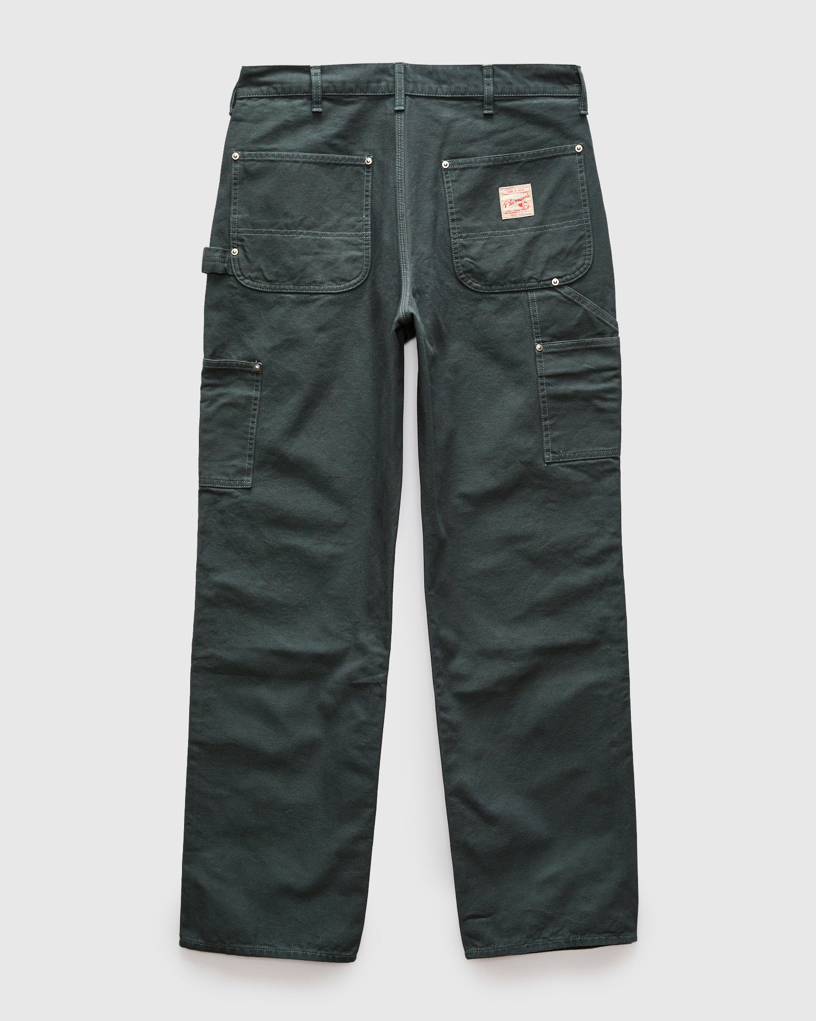 Double Knee Painter Pants in Blue Green - Image 2