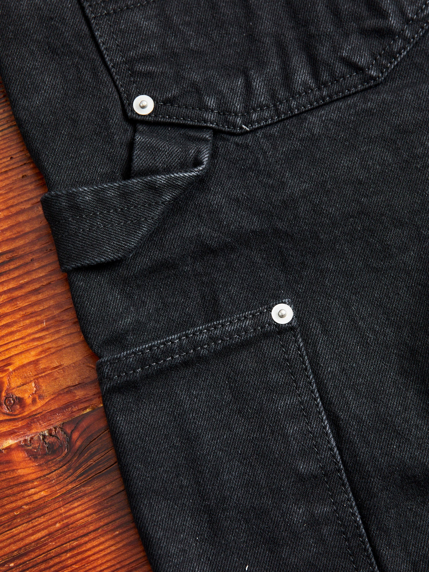 Double Knee Pants in Black Denim - Image 10