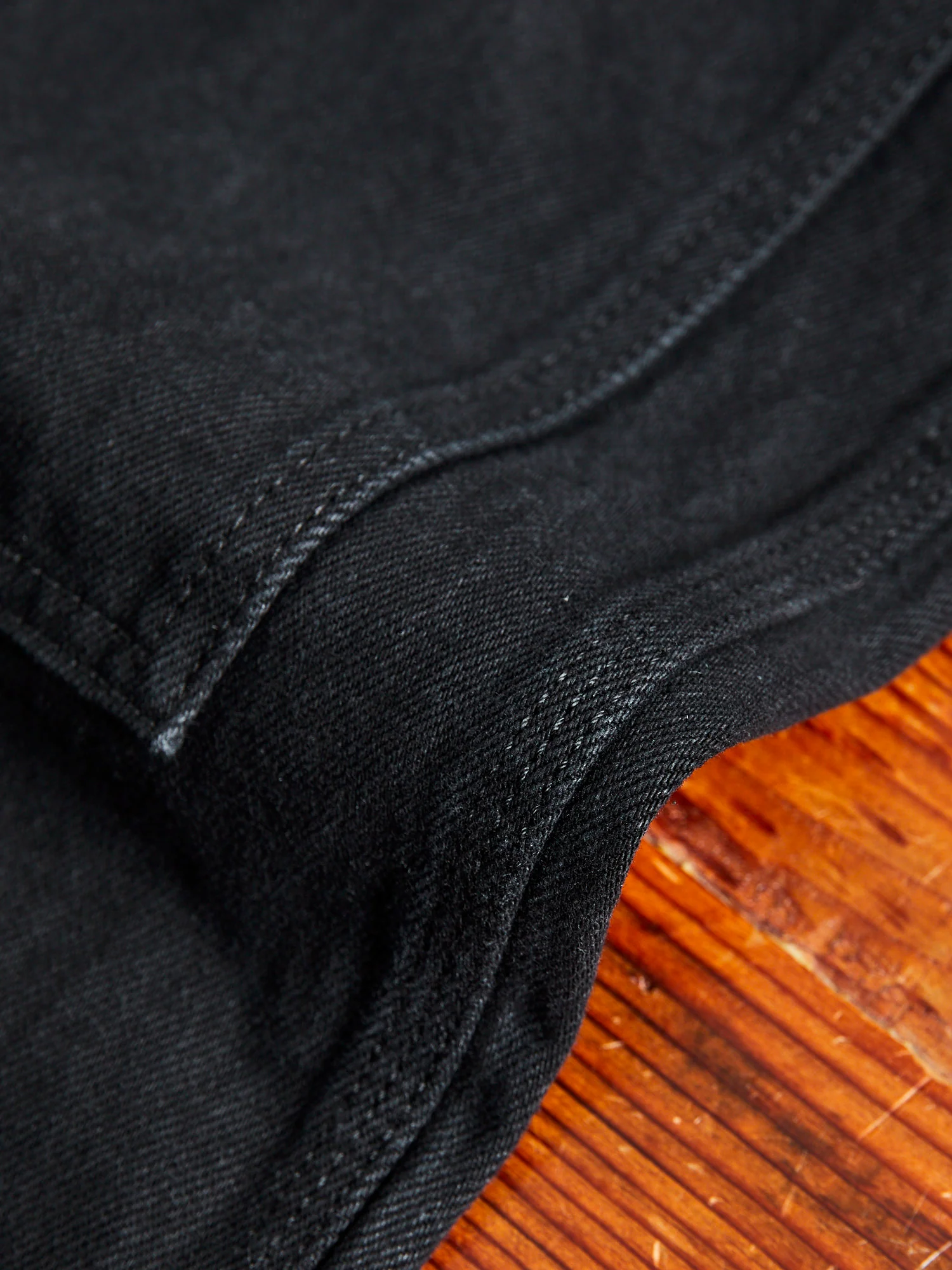 Double Knee Pants in Black Denim - Image 8