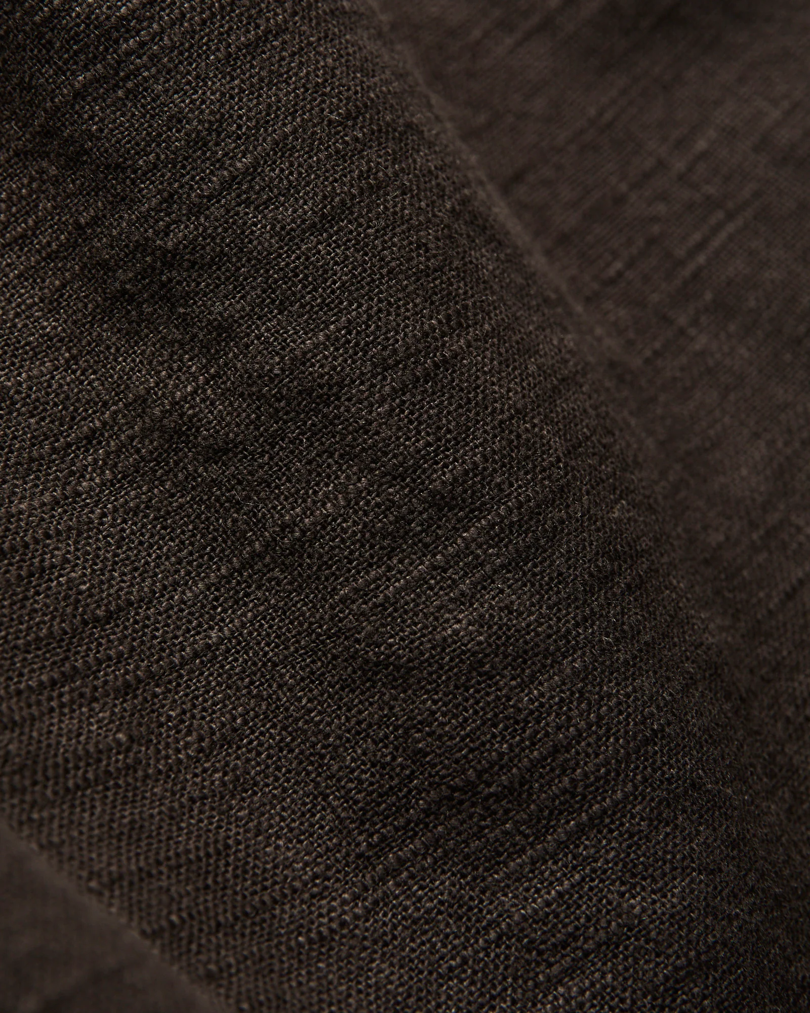 Linen Drawstring Short in Chocolate - Image 5