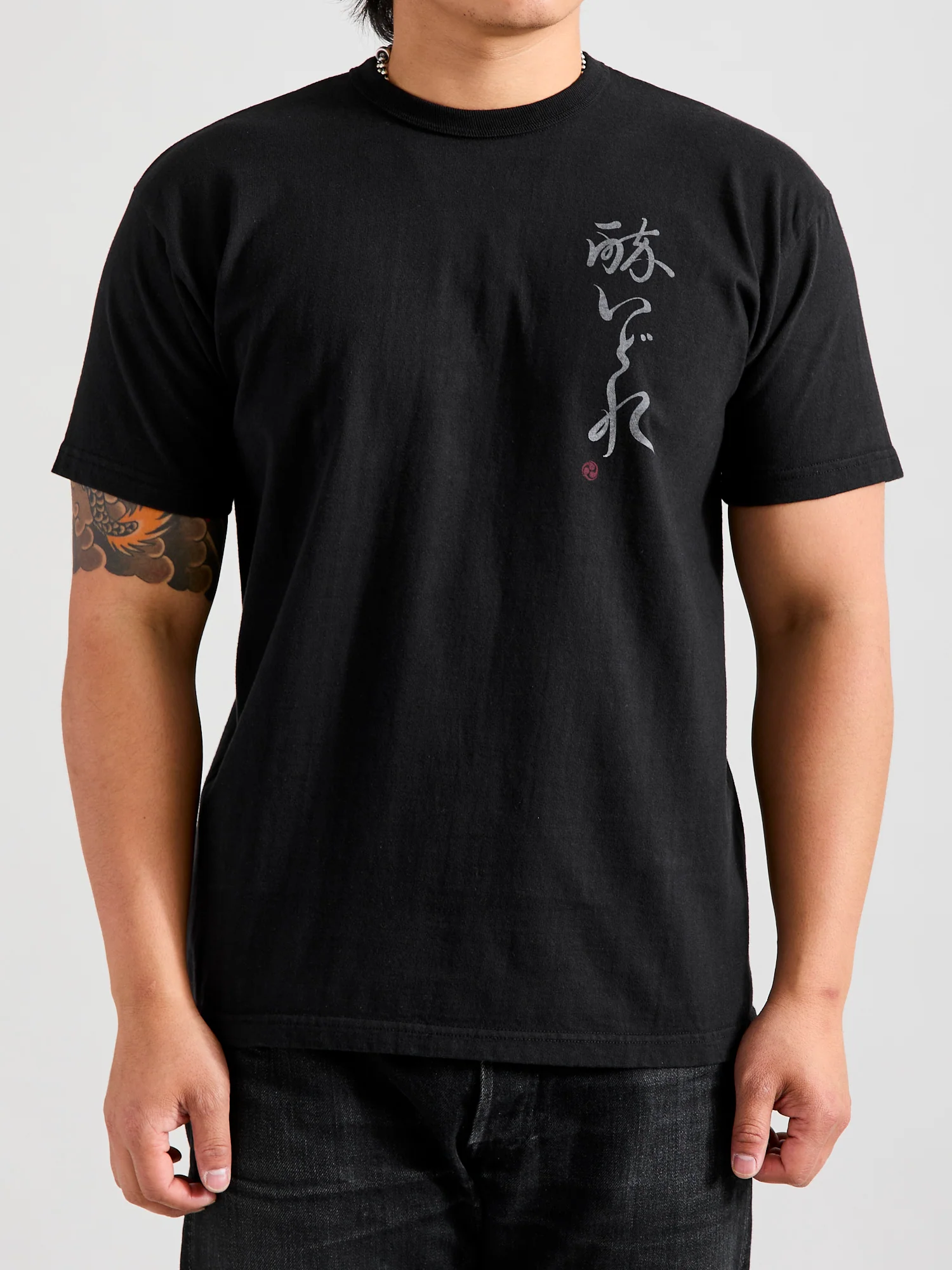 "Drunk" Heavyweight T-Shirt in Black - Image 3