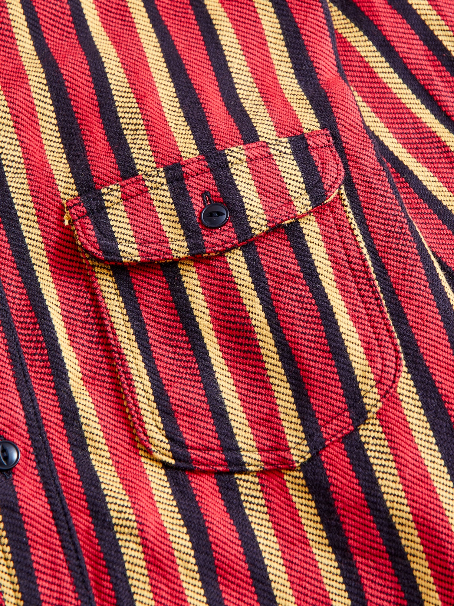 "Drunk Stripe" Flannel Shirt in Red - Image 4