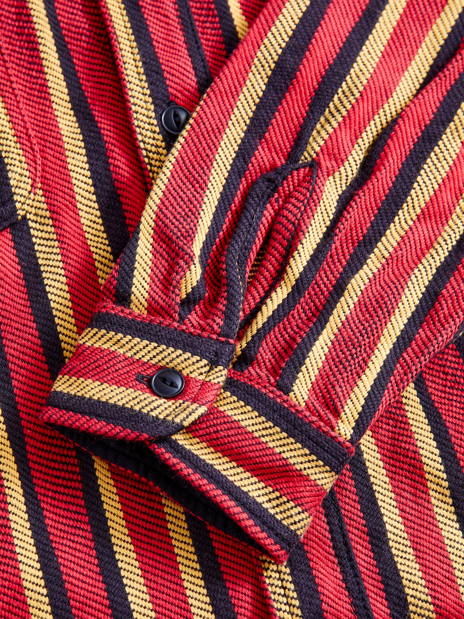 "Drunk Stripe" Flannel Shirt in Red - Image 6
