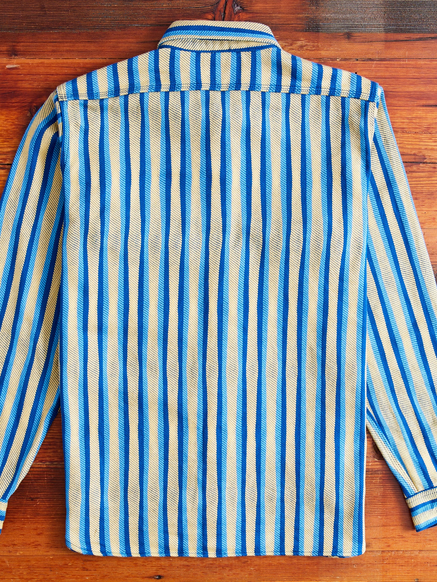 "Drunk Stripe" Flannel Shirt in Yellow - Image 9
