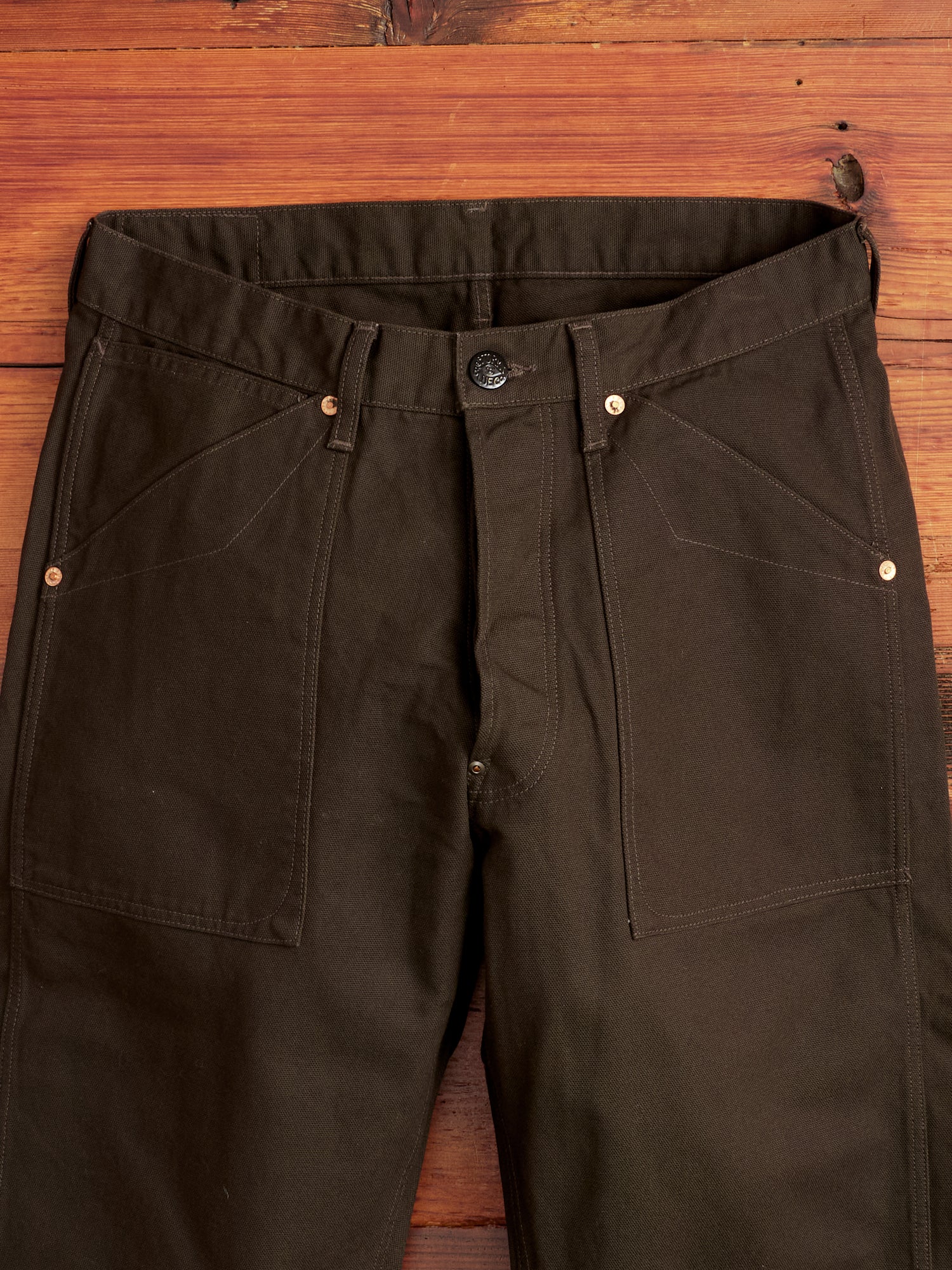 Duck Canvas Work Pants in Charcoal Grey - Image 3