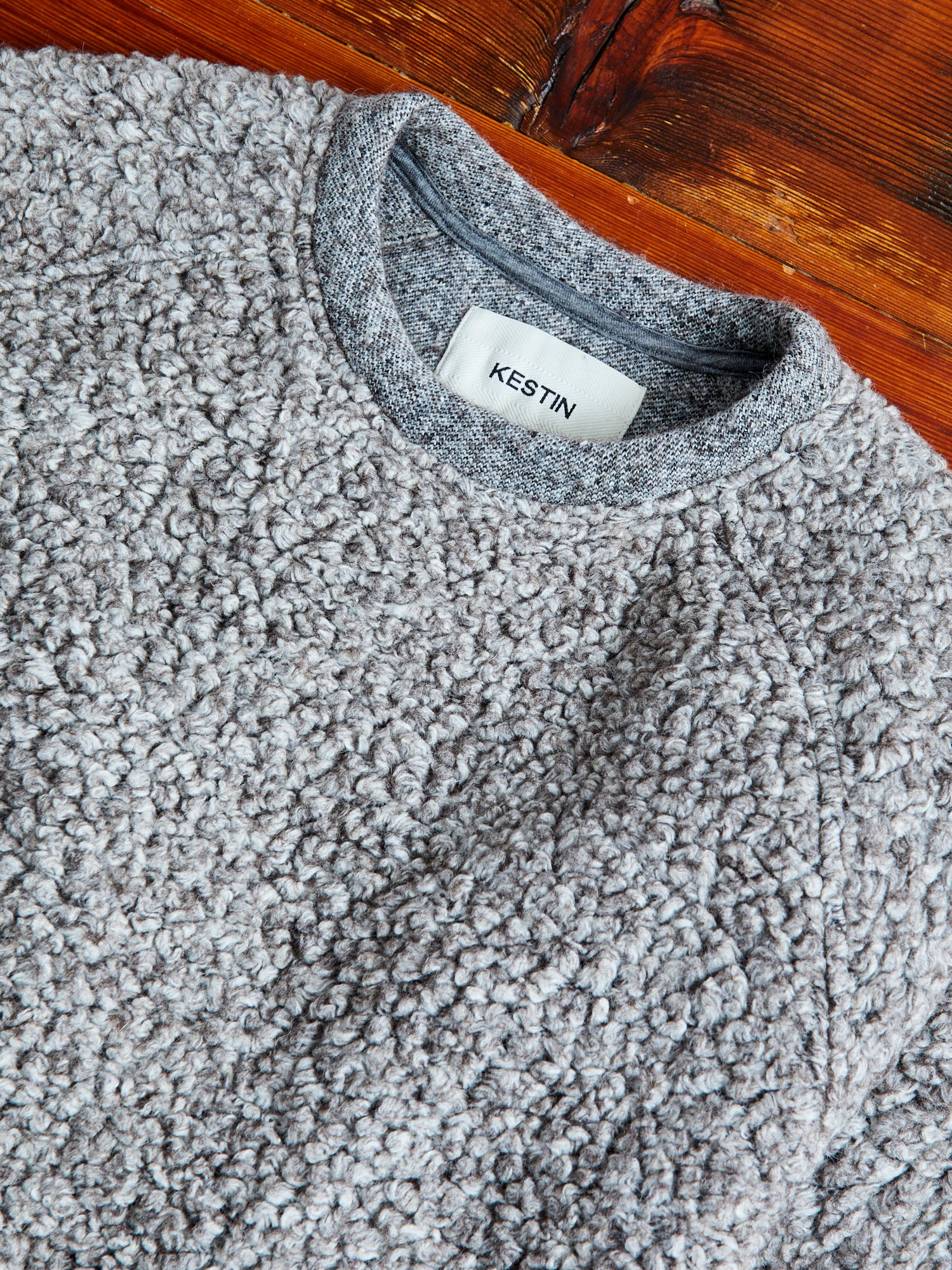 Durness Sweatshirt in Undyed Marl Fleece - Image 3