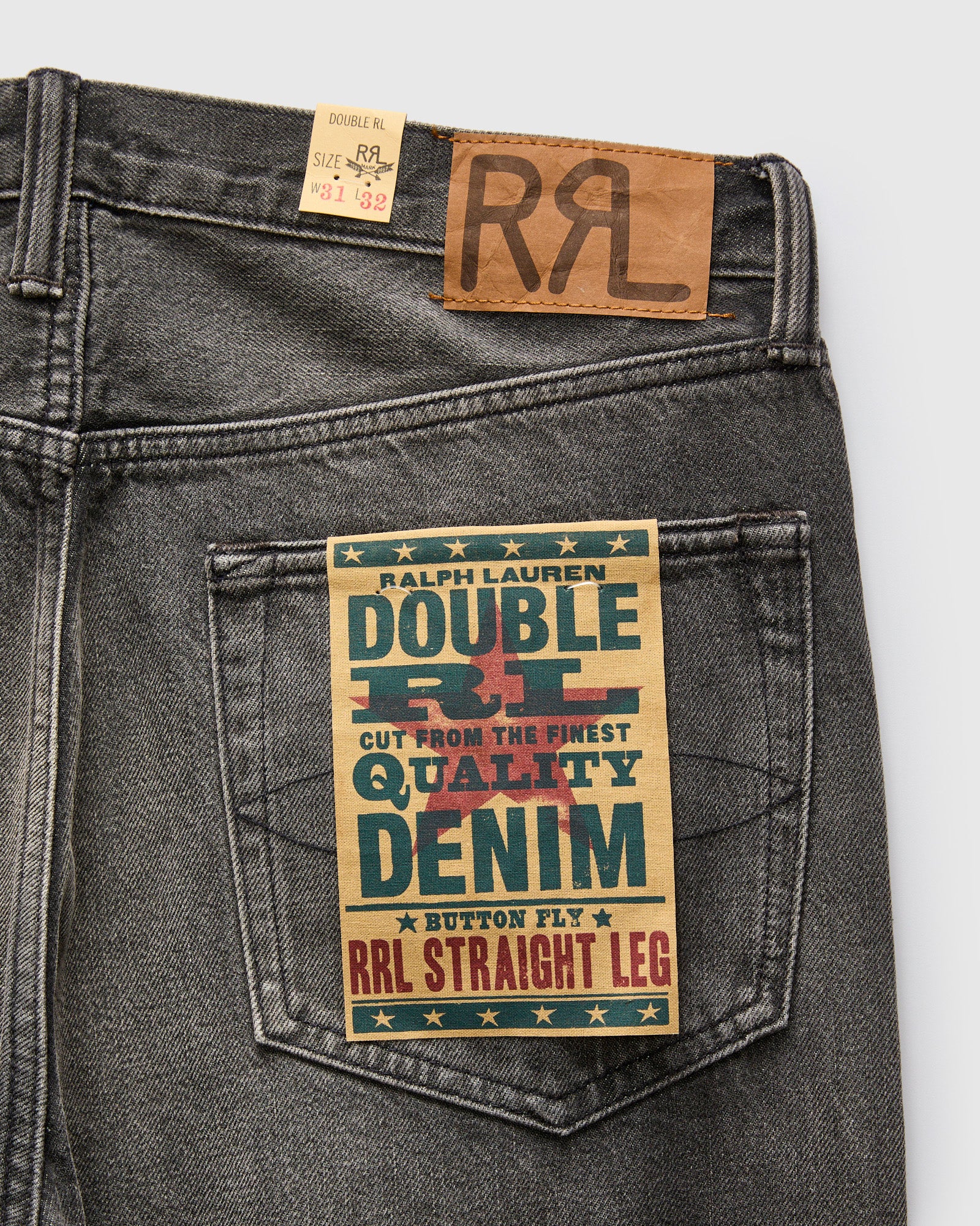 Dusty Black 13oz Washed Denim - Straight Fit - Image 3