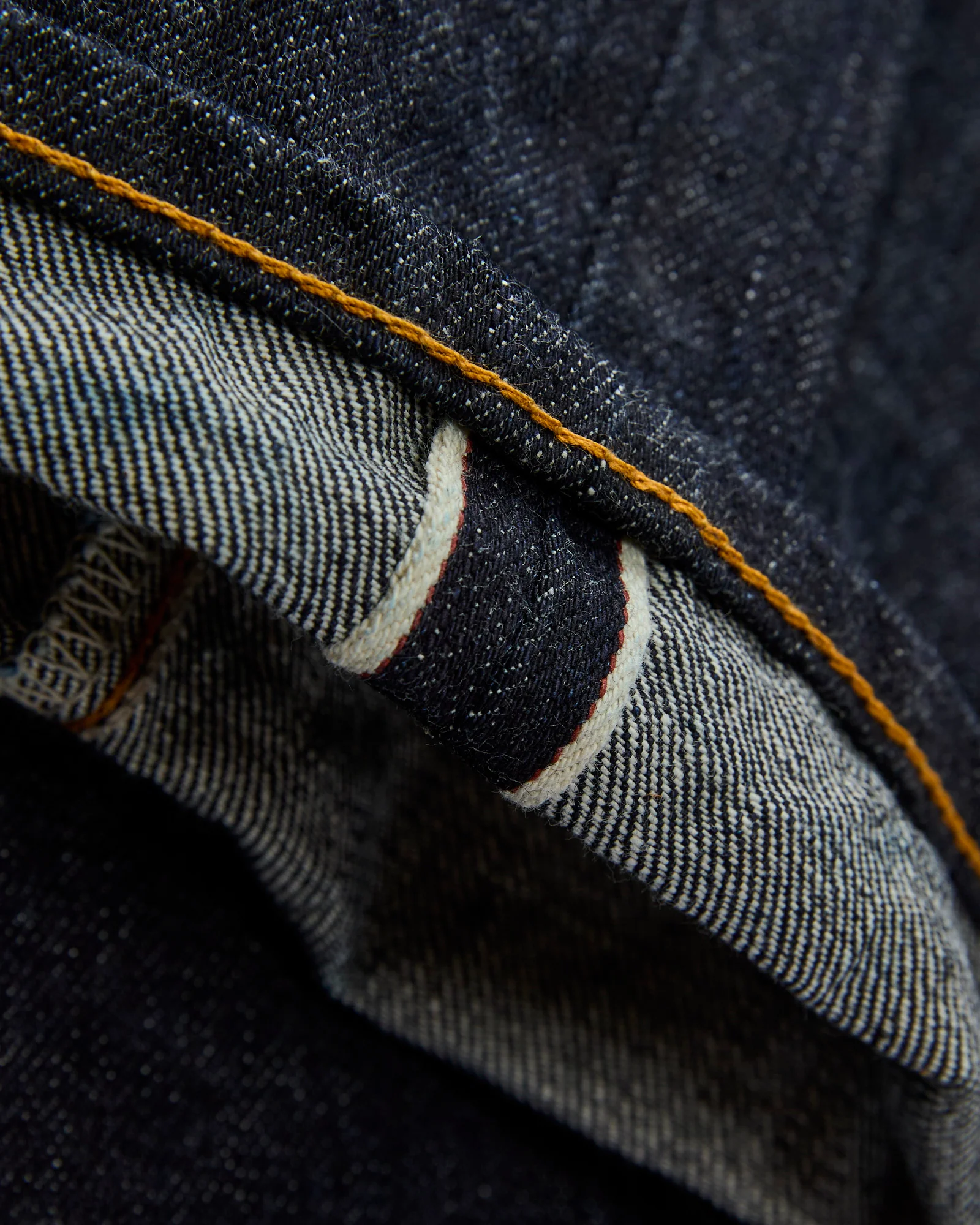 "East-West" 16oz Rinsed Selvedge Denim - High Slim Fit - Image 8