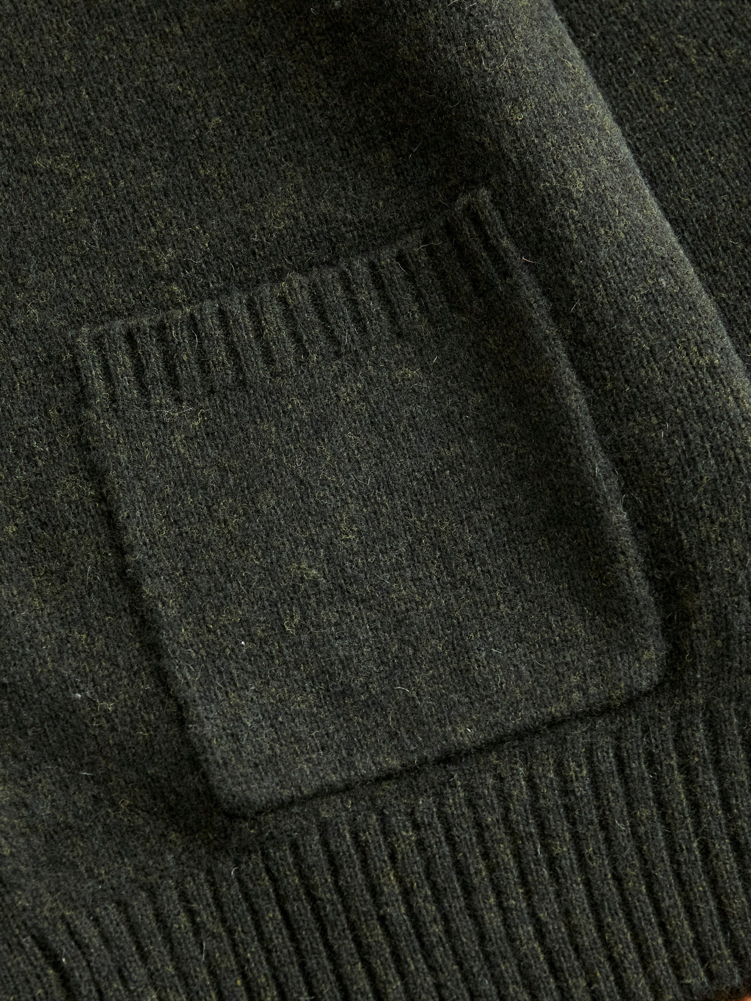 Elbow Patch 7G Cardigan in Olive - Image 4