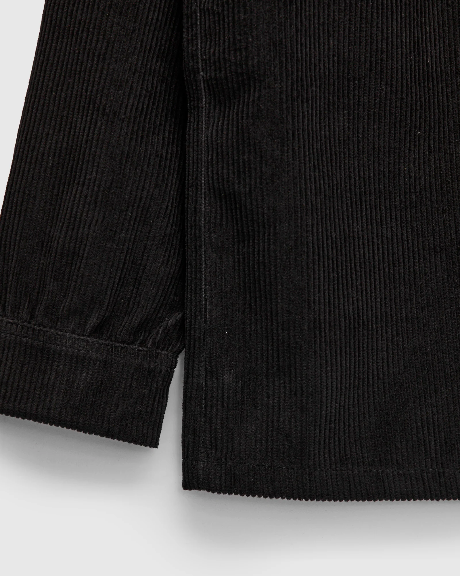 Embroidered Corduroy Overshirt in Black - Image 7