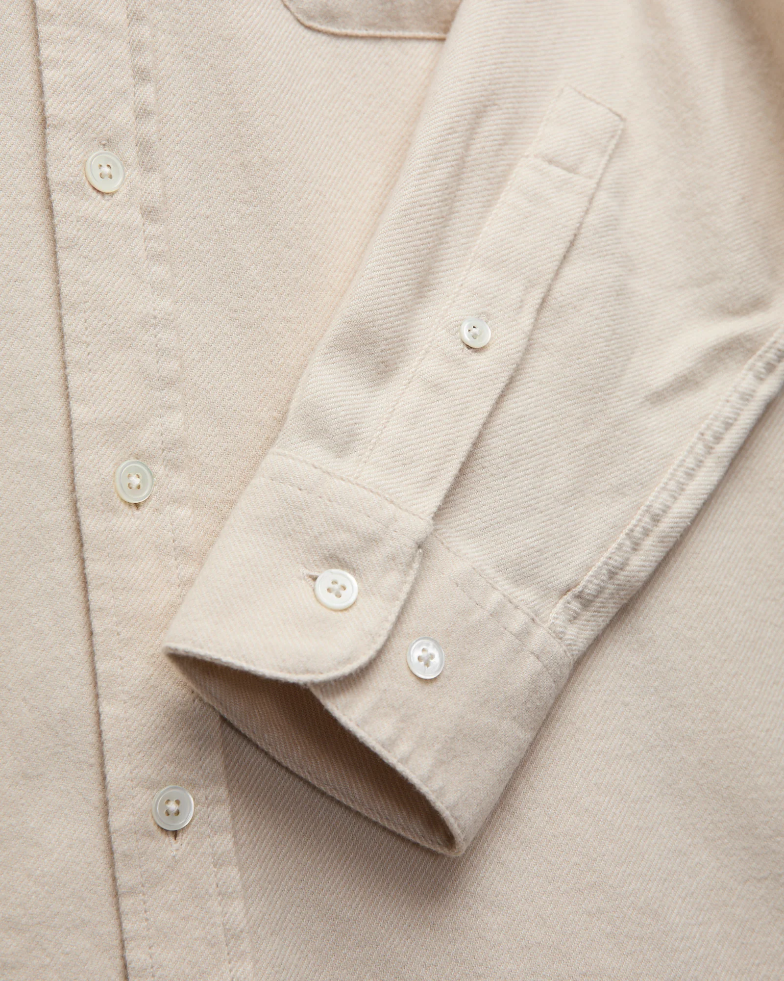 Embroidery Button-Up Shirt in Ecru - Image 6