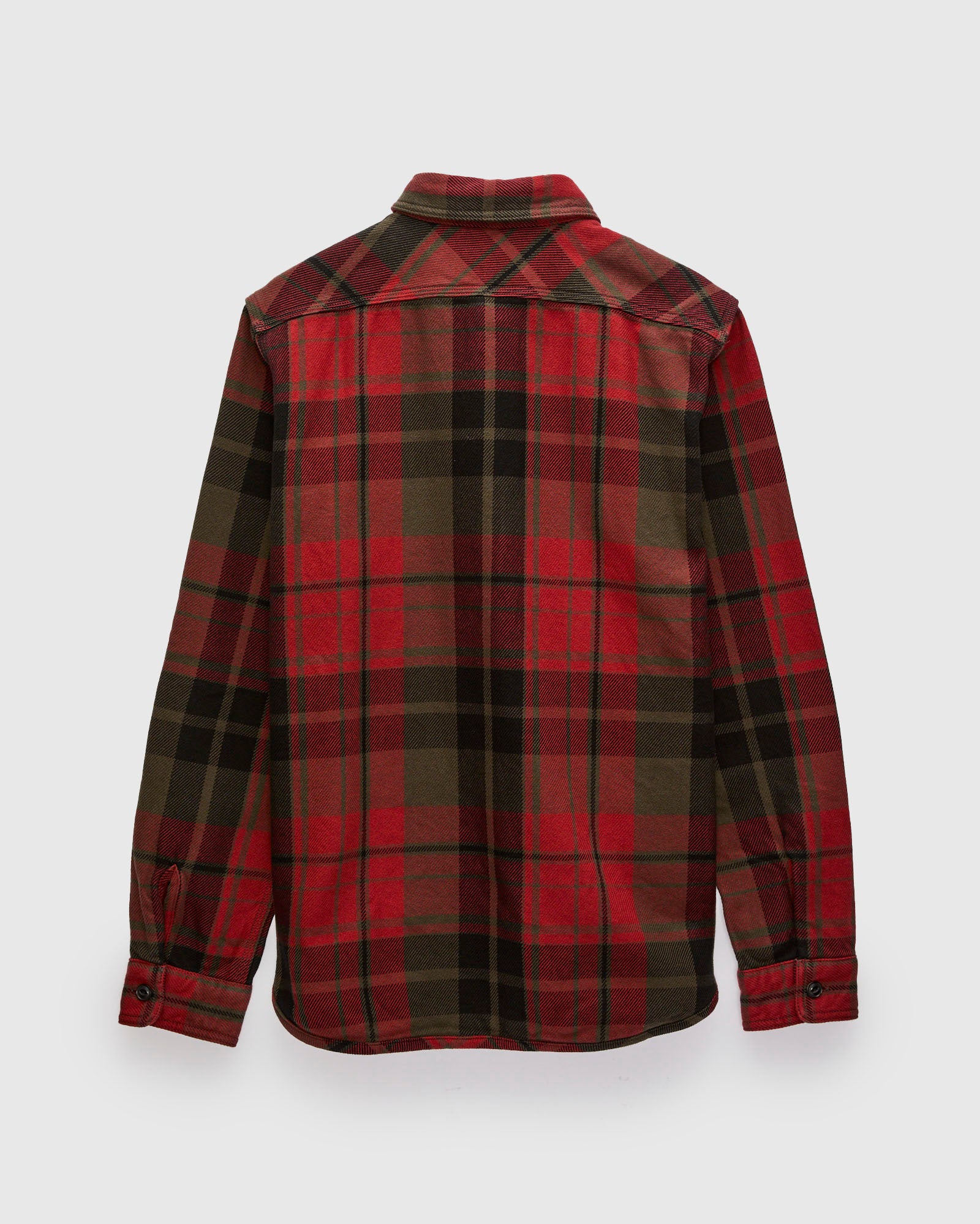 Extra Heavy Flannel Shirt in Red Moss - Image 2