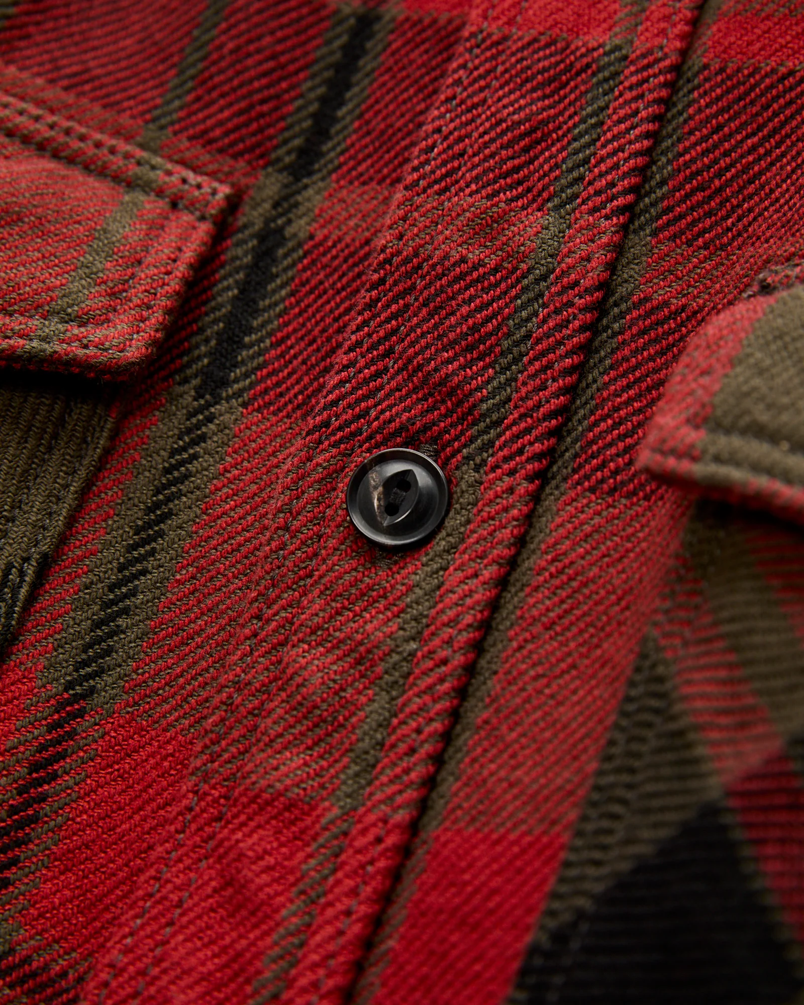 Extra Heavy Flannel Shirt in Red Moss - Image 4
