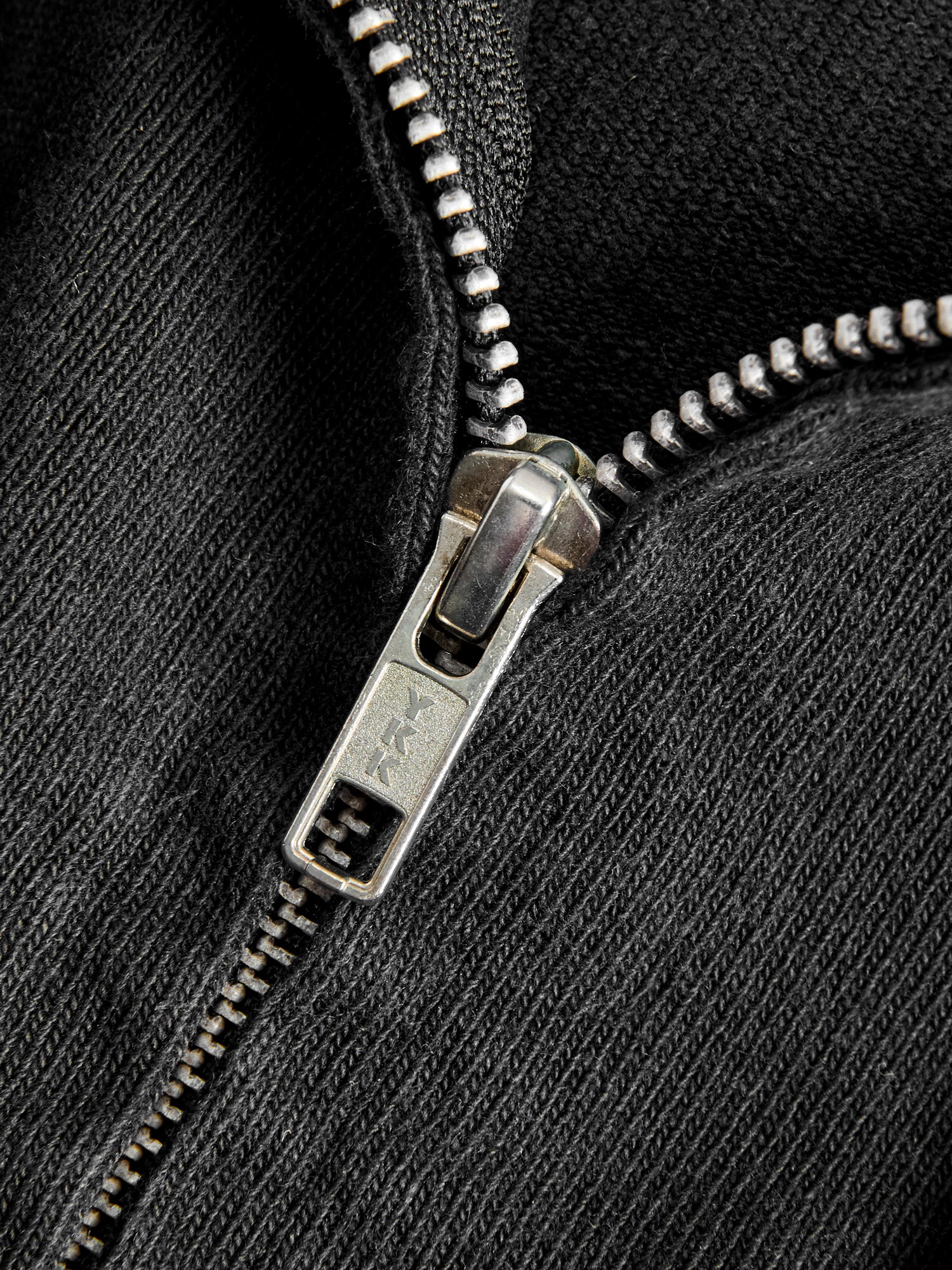 Extra Heavyweight Jersey Zip Hoodie in Black - Image 6