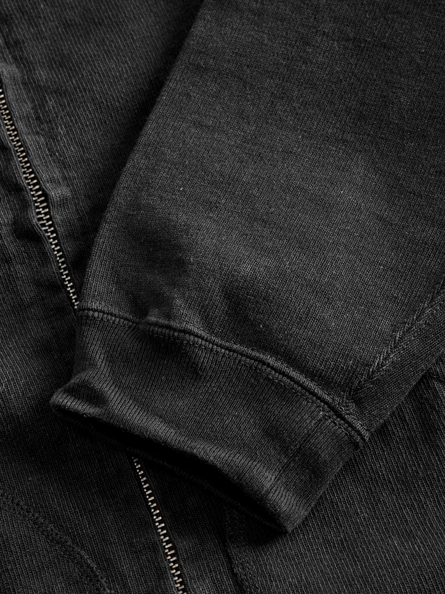 Extra Heavyweight Jersey Zip Hoodie in Black - Image 7