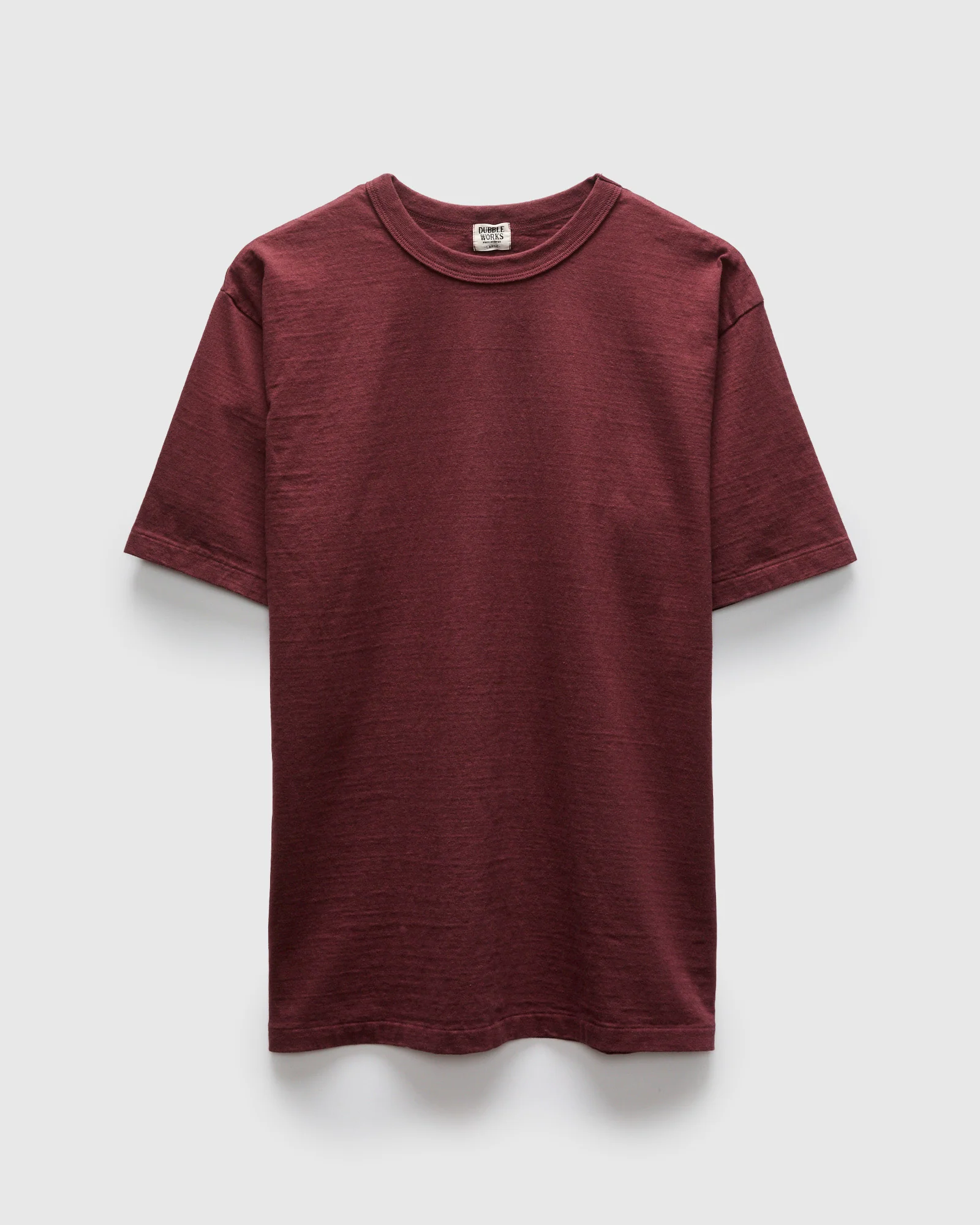 Fallen Cotton Slub Tee in Bordeaux