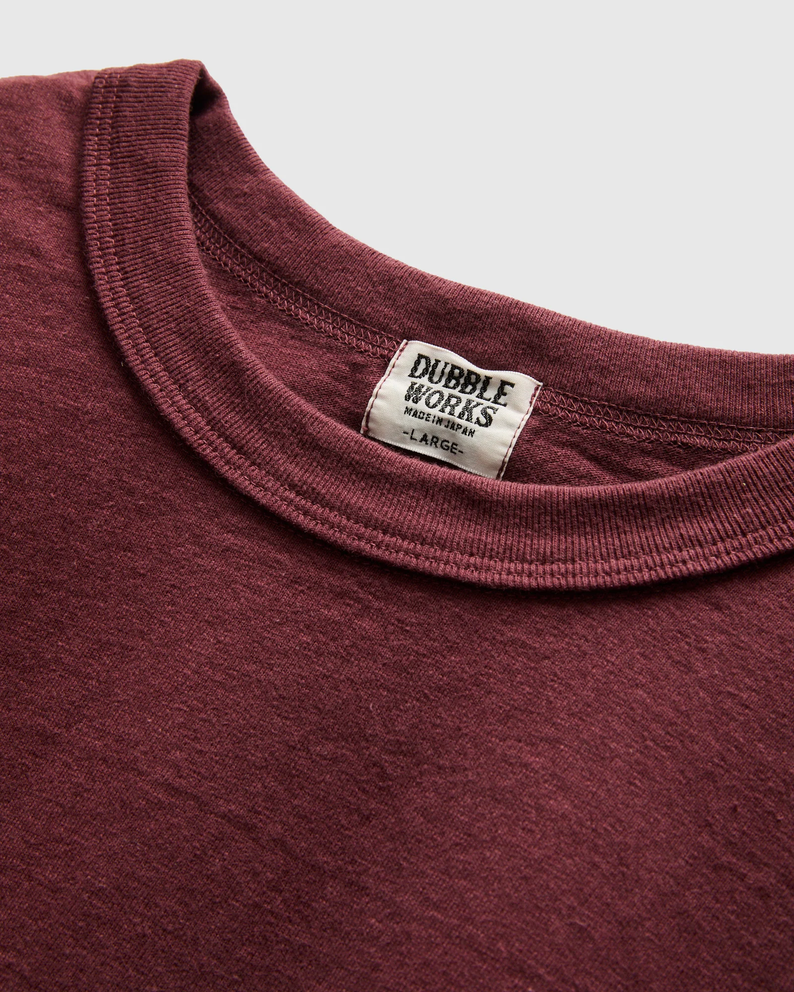 Fallen Cotton Slub Tee in Bordeaux - Image 5