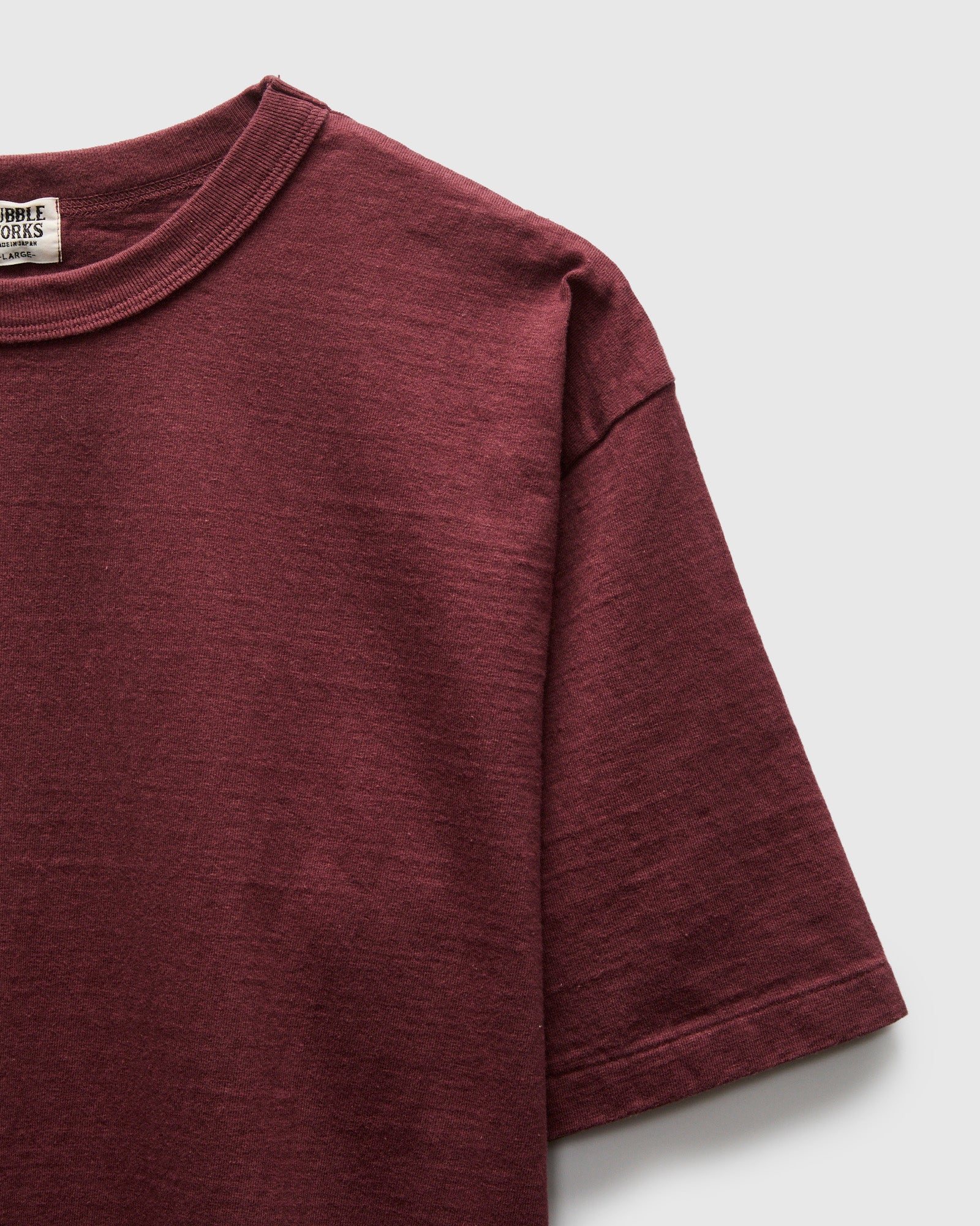 Fallen Cotton Slub Tee in Bordeaux - Image 6