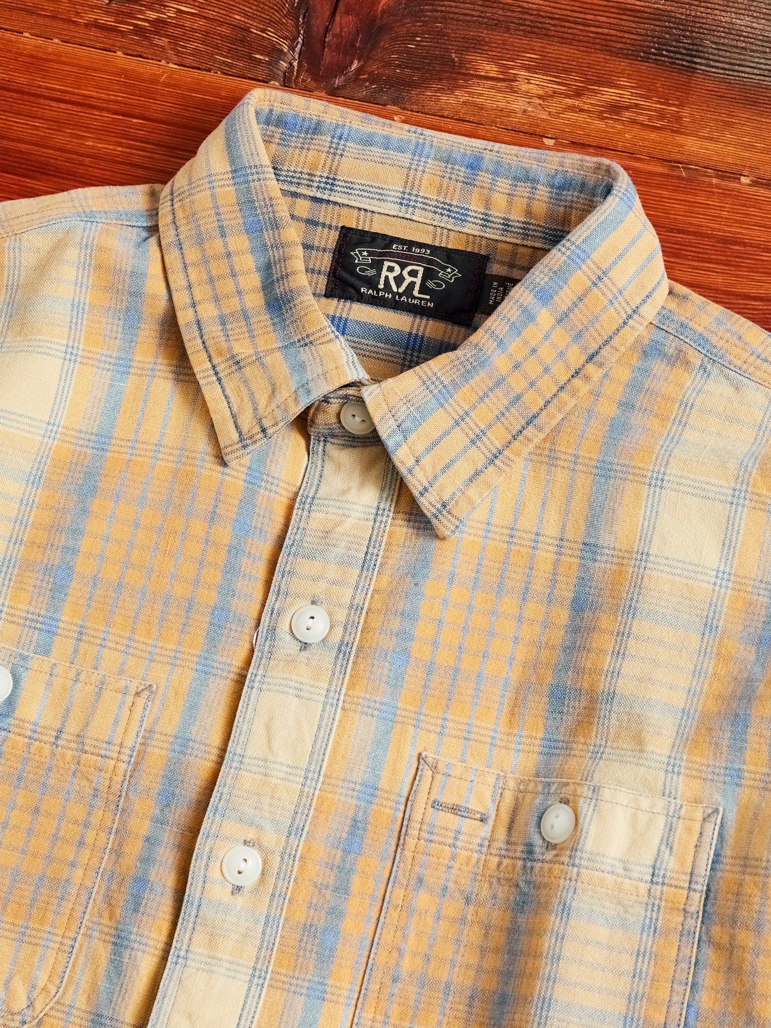 Farrell Plaid Workshirt in Yellow Multi - Image 3