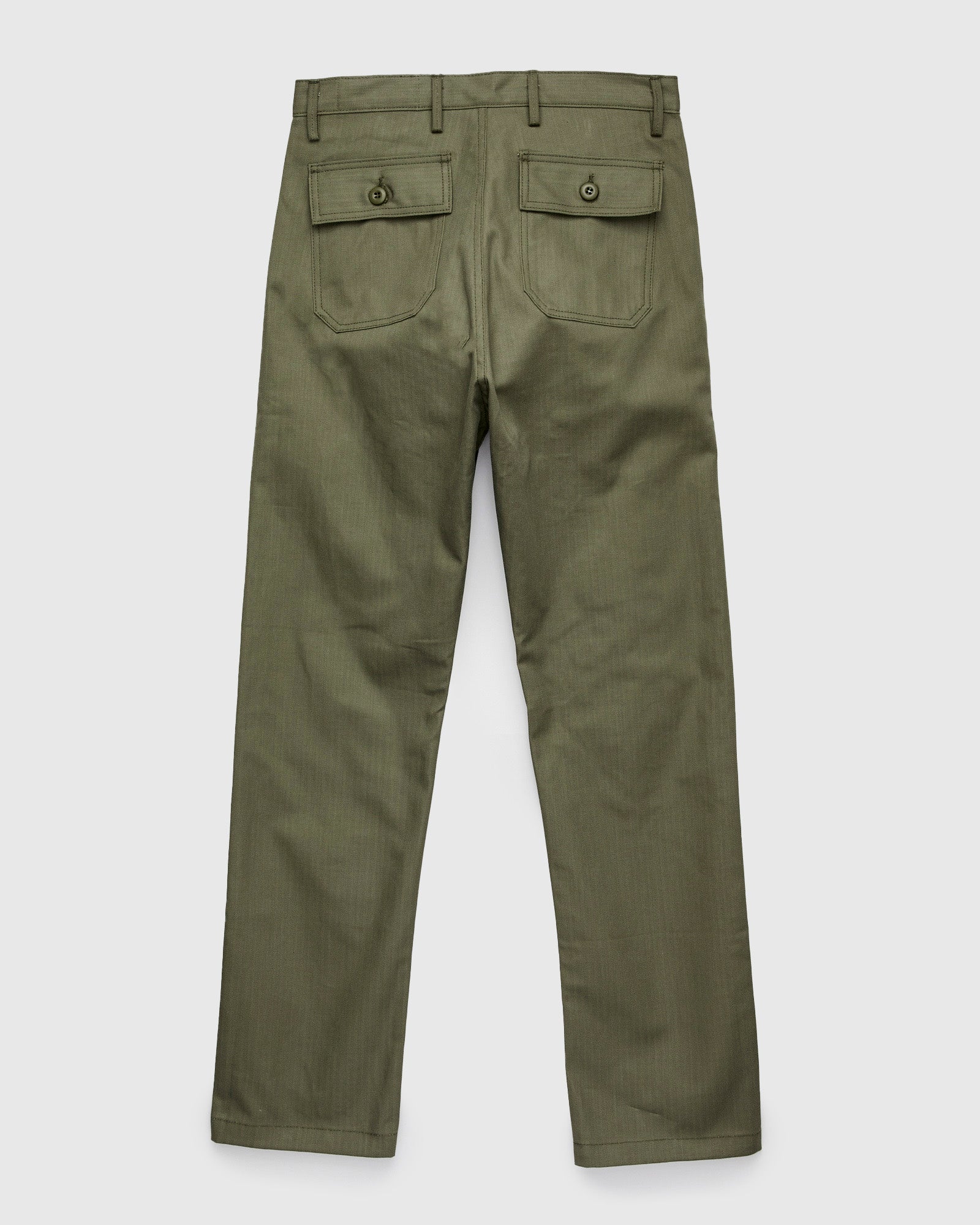 "Fatigue Pants" in 10oz Olive Herringbone - Image 2