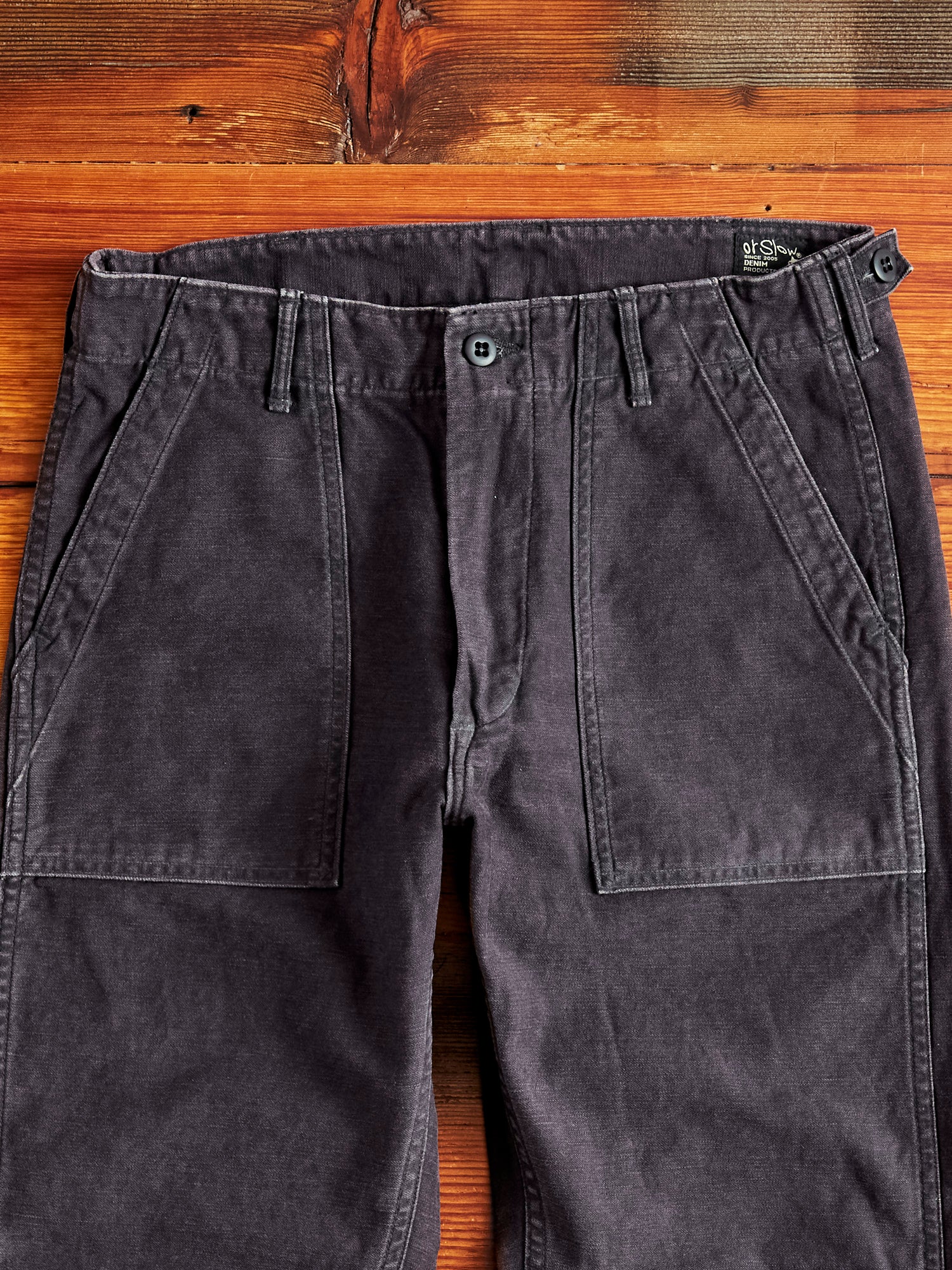 Slim Fatigue Pants in Black Stone - Image 3