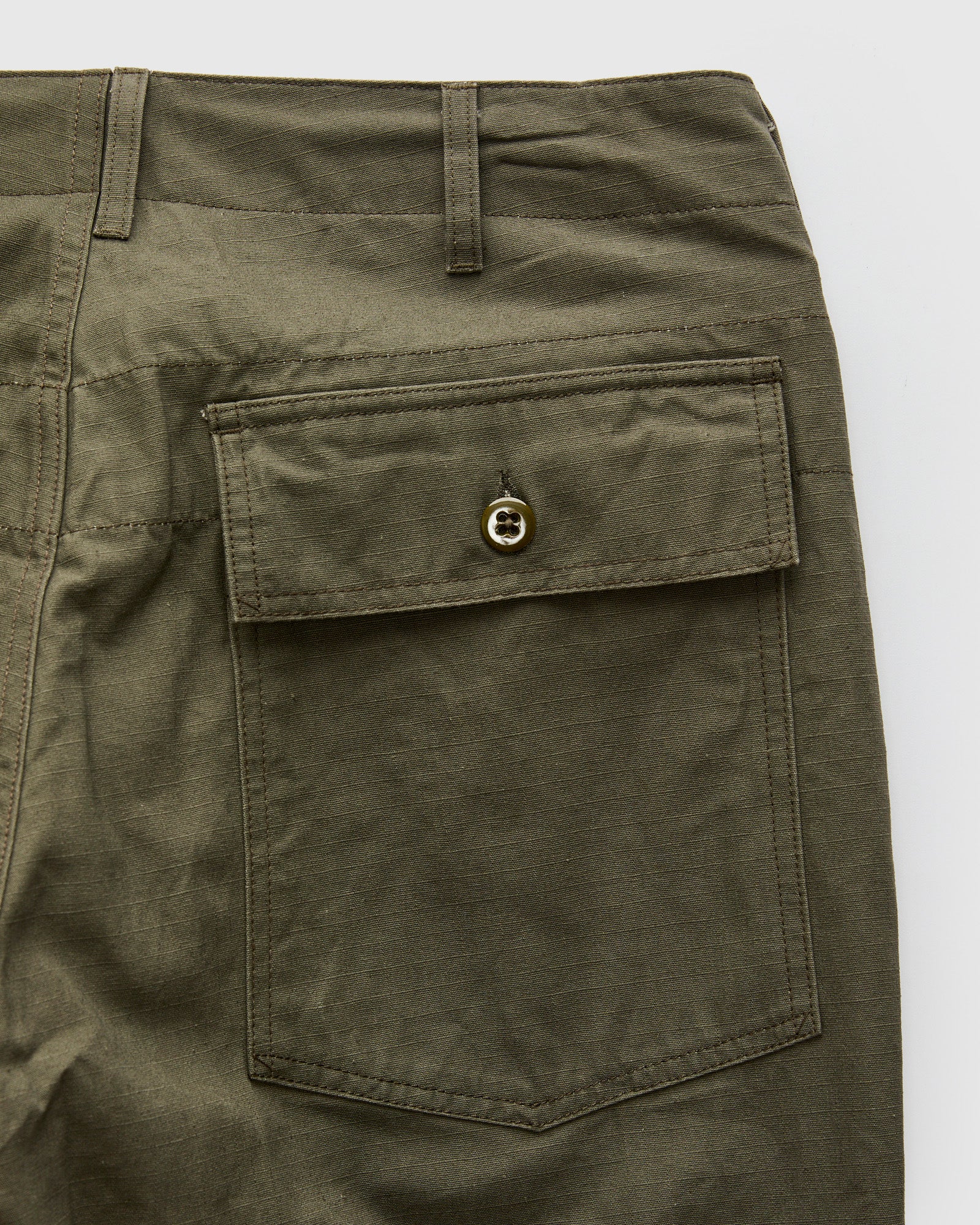 Fatigue Pants in Olive Heavyweight Cotton Ripstop - Image 3