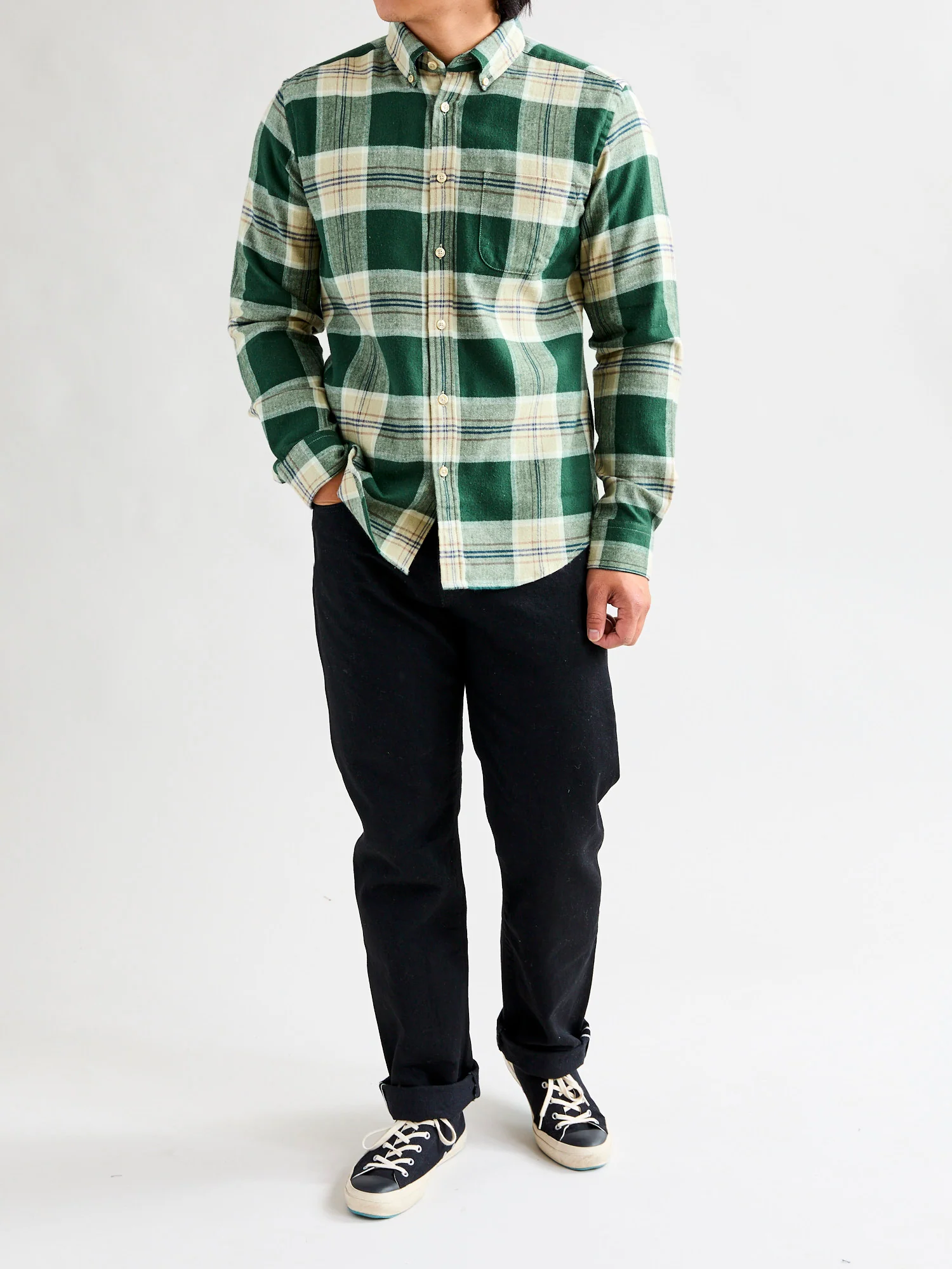 Fence Button-Up Shirt in Pine - Image 10