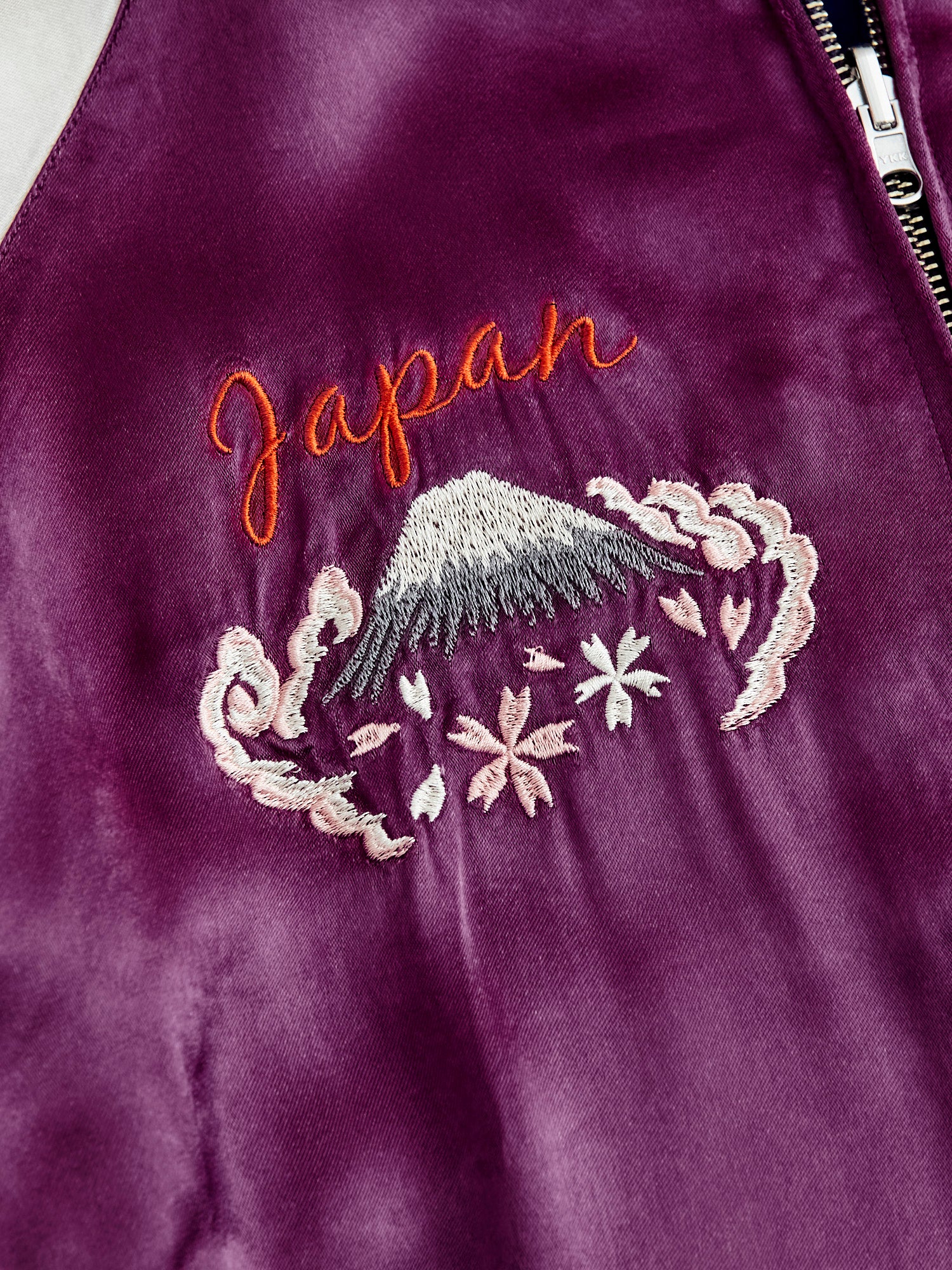 "Festival" Reversible Sukajan Souvenir Jacket in Blue/Purple - Image 17