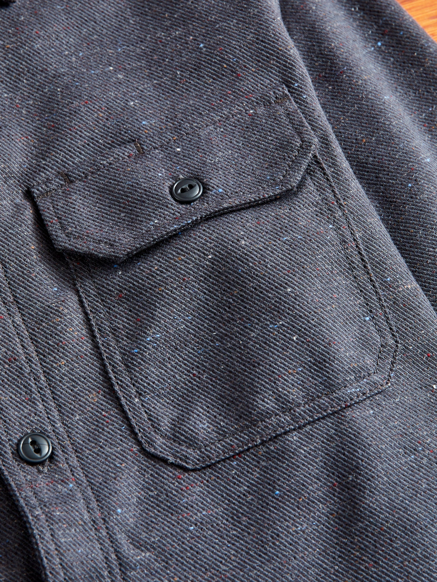"Field Shirt" in Grey Rainbow Nep - Image 4