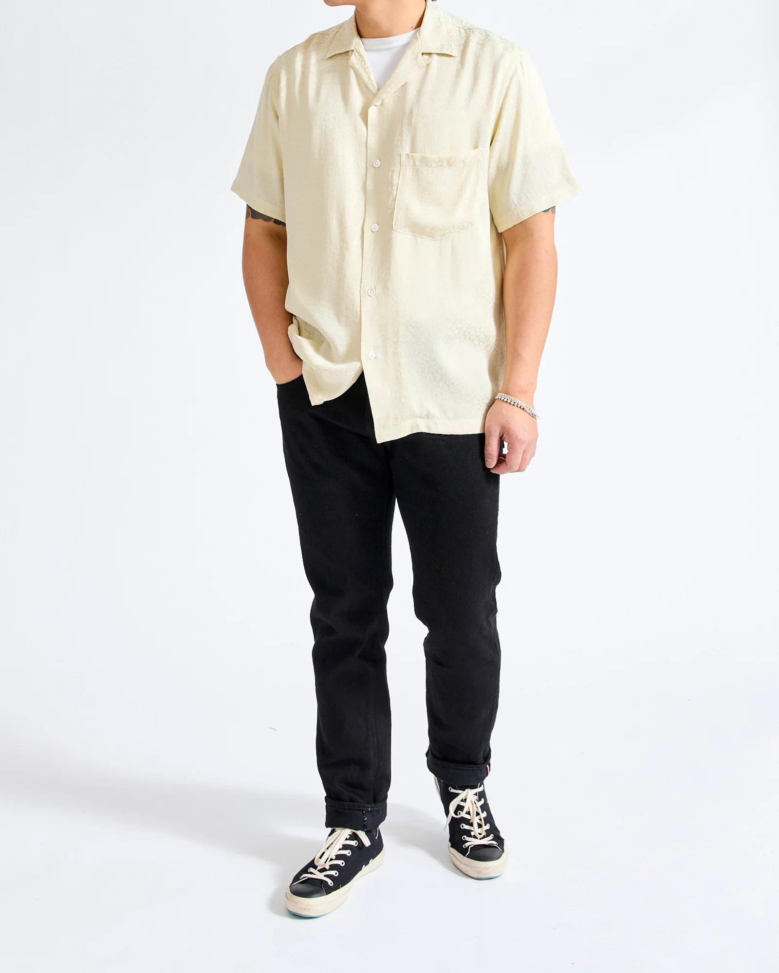 Finger Print Shirt in White - Image 8