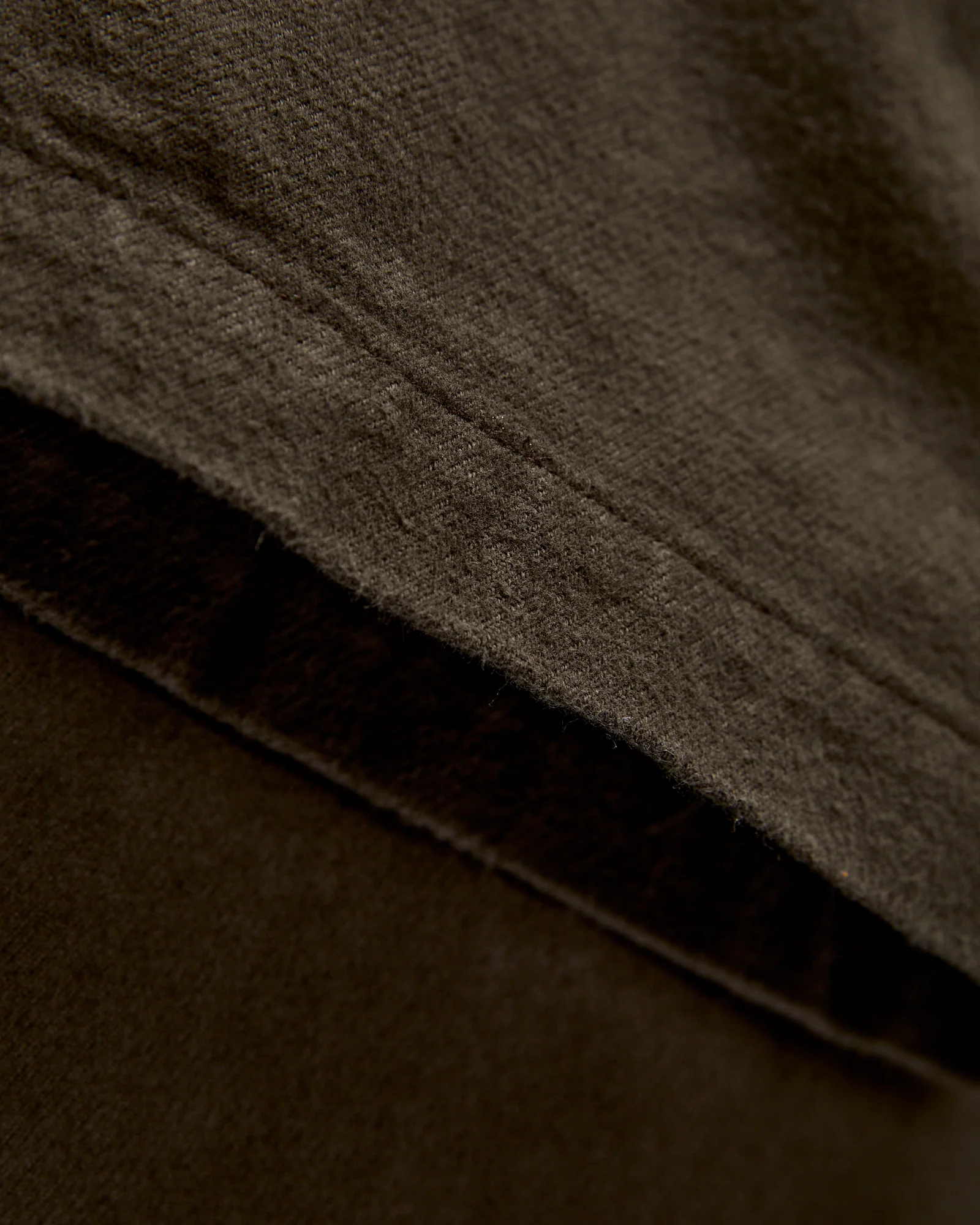 Brushed Flannel Straight Fatigue Pants in Coffee Brown - Image 8