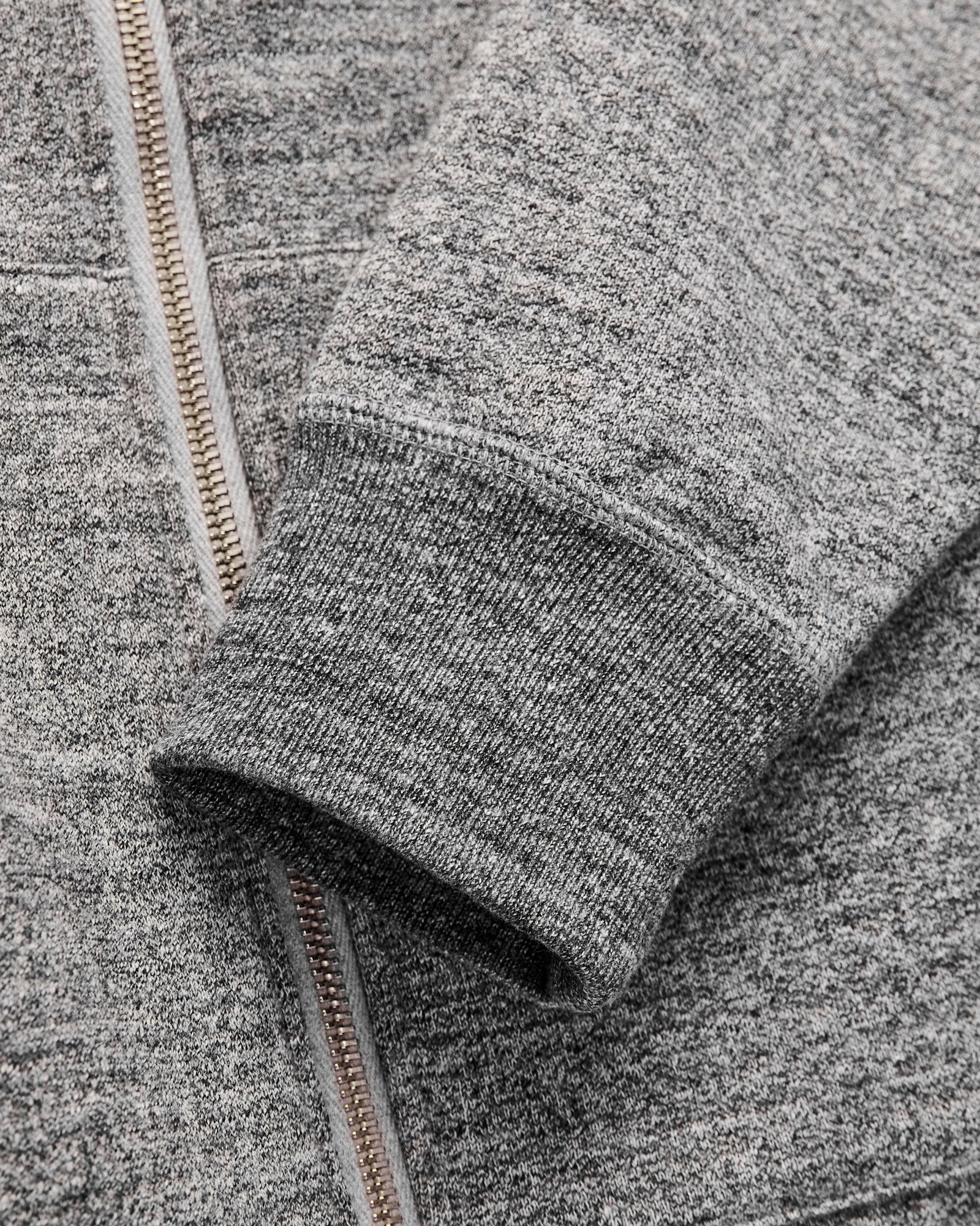 Fleeced FoxFibre® Zip Hoodie in Charcoal - Image 5
