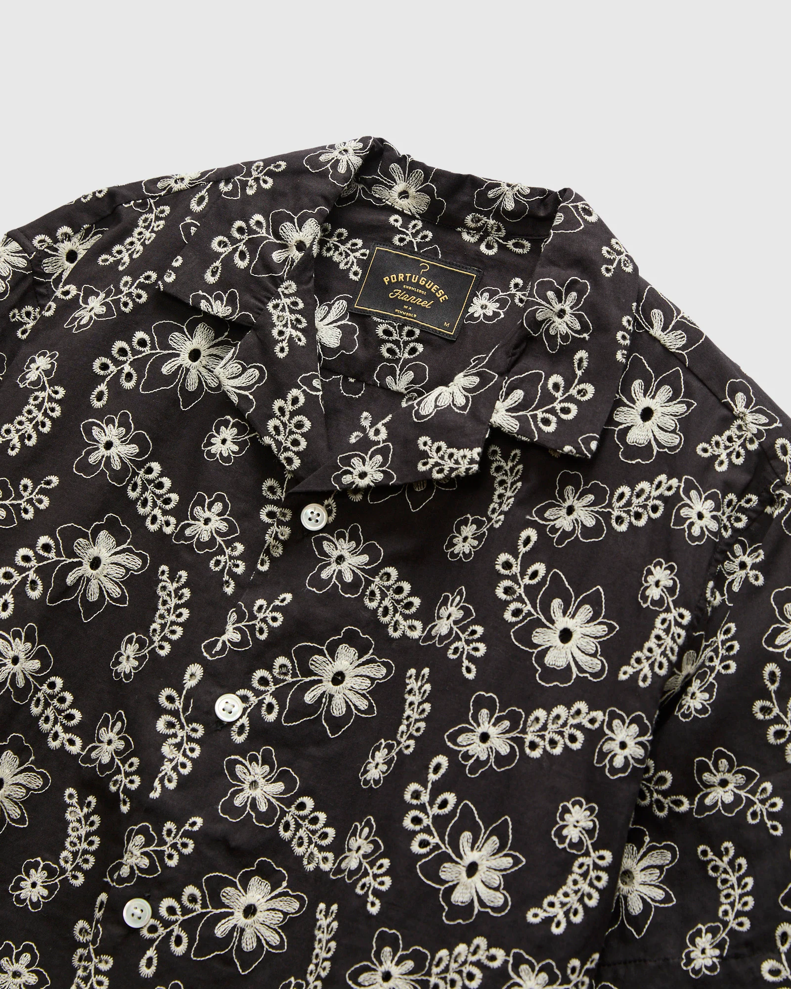 Folclore 4 Embroidery Shirt in Black - Image 4