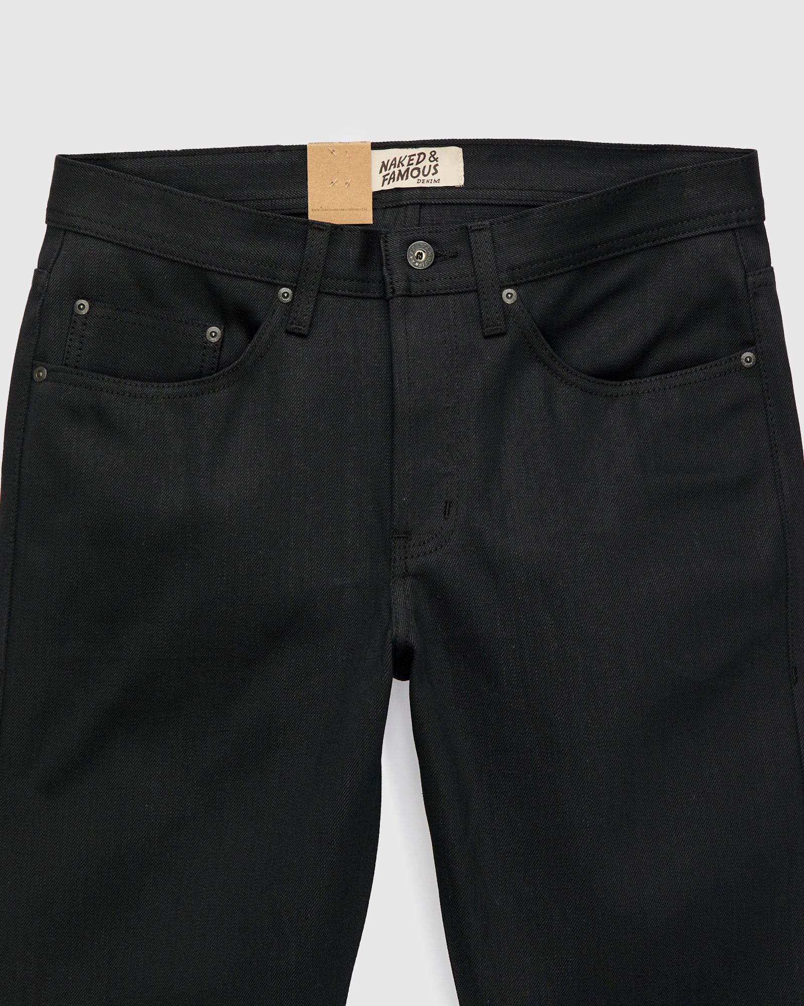 "Forever Black" 12.5oz No-Fade Selvedge Denim - Weird Guy Fit - Image 7