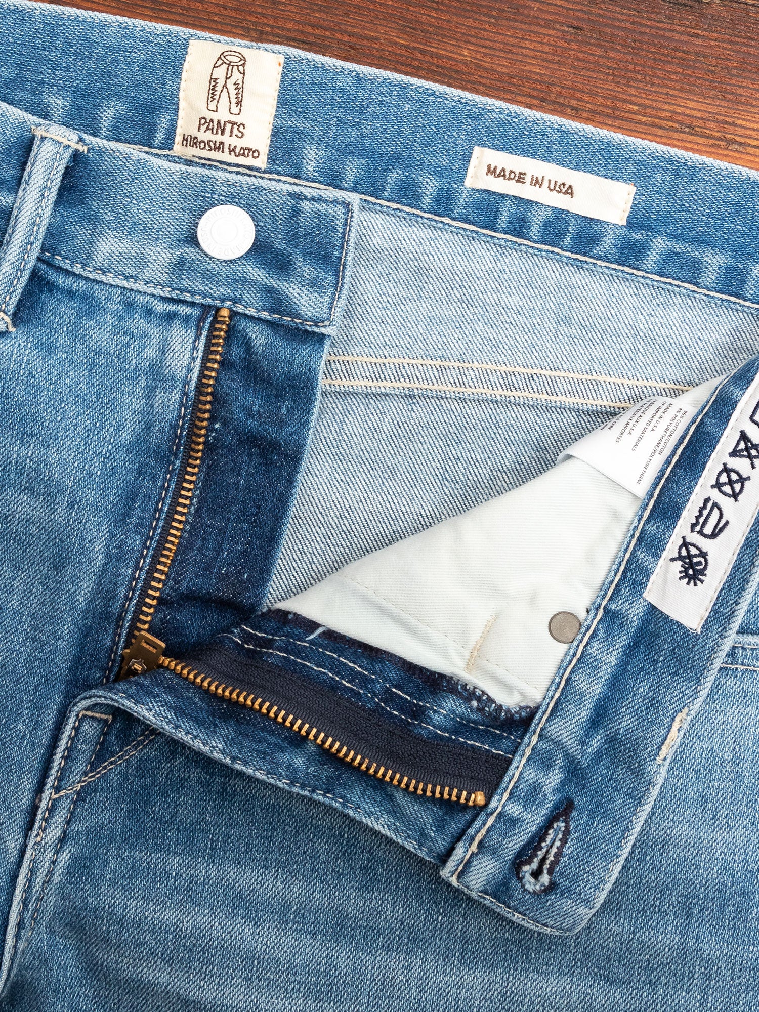 "Geddy" 14oz Washed Indigo Stretch Selvedge Denim - Scissors Slim Tapered - Image 6