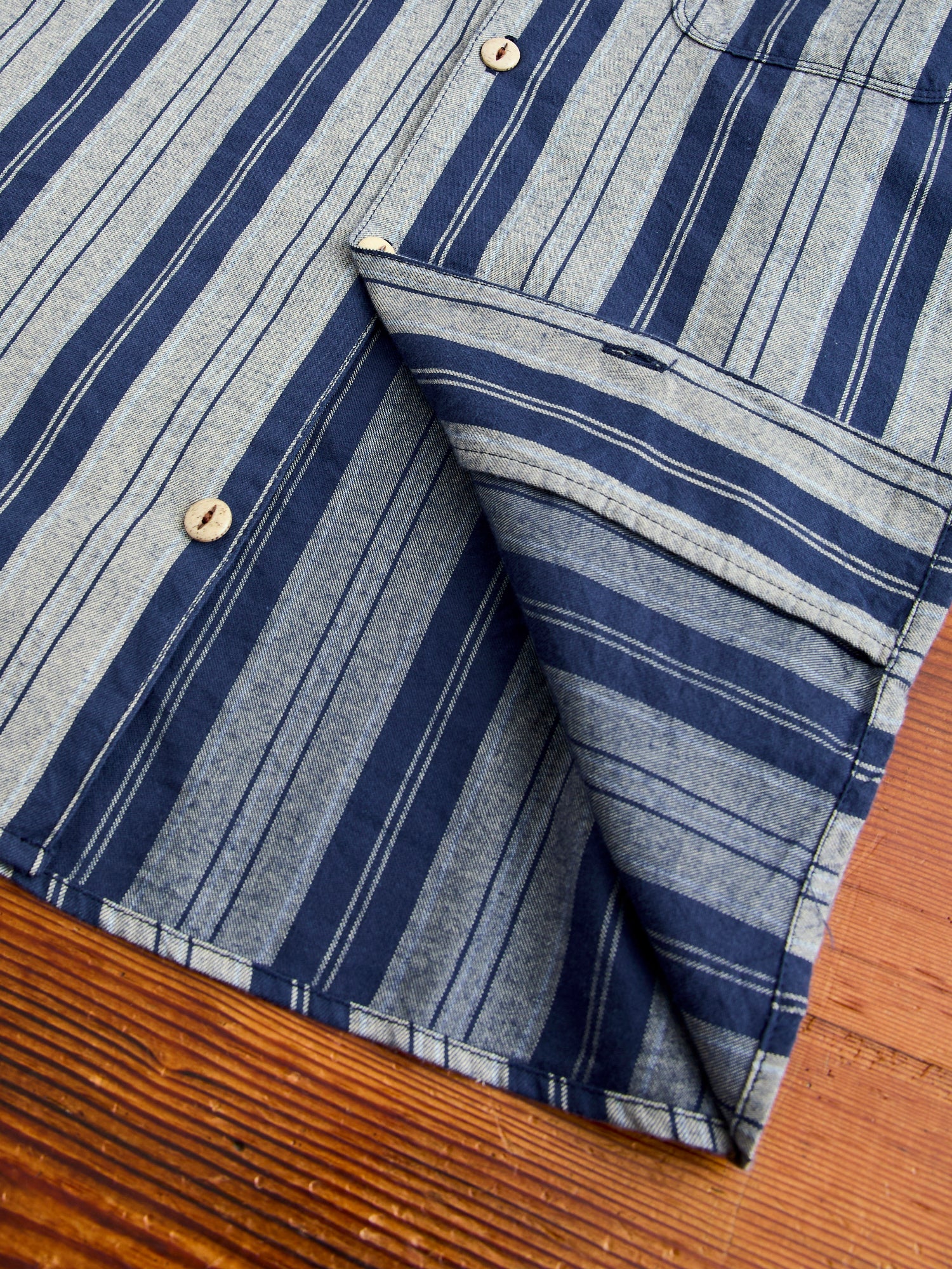 Hawaiian Button-Up Shirt in Mariner Stripe - Image 9