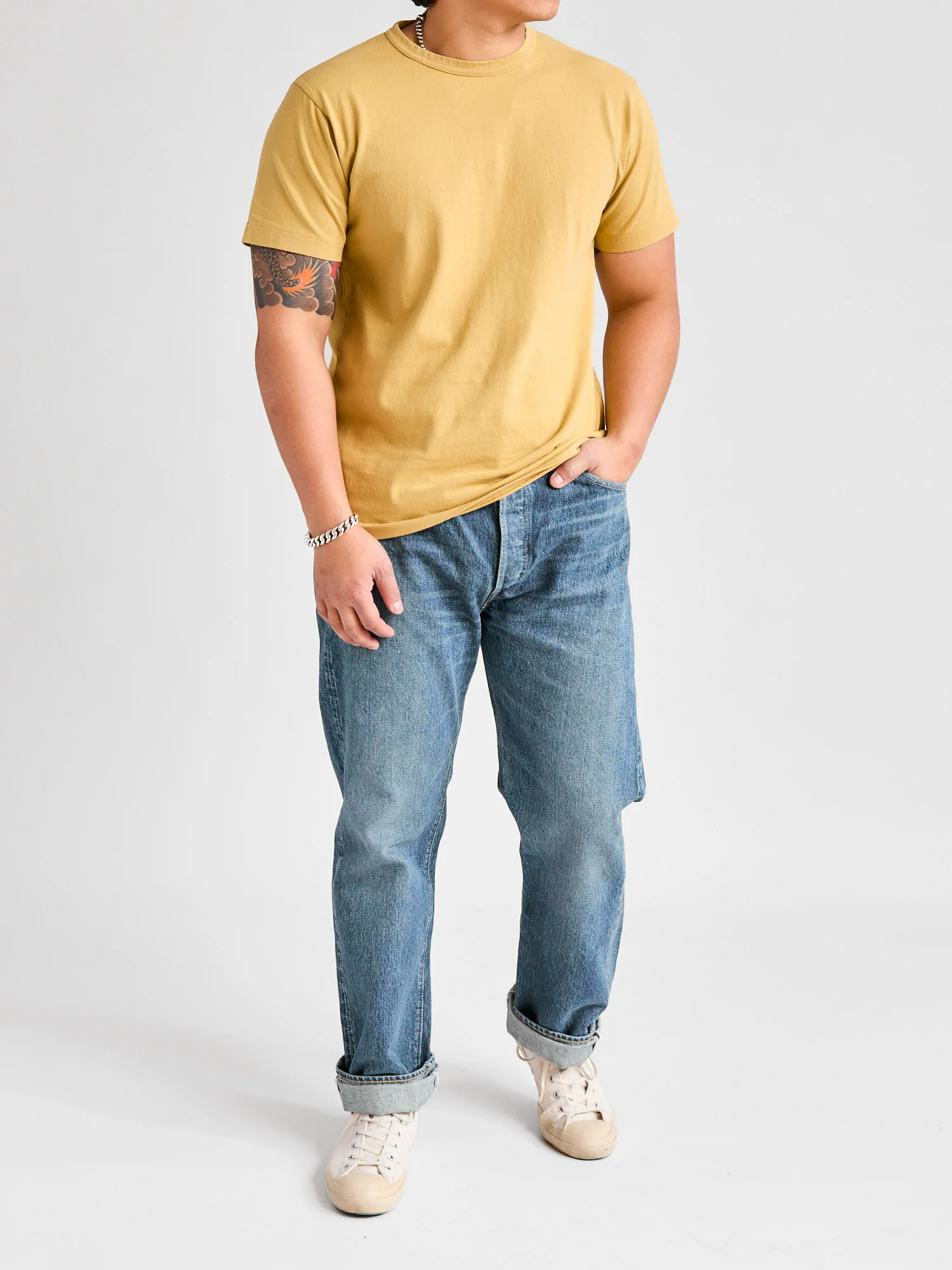 Heavy Duty Tee in Alvord Khaki - Image 7