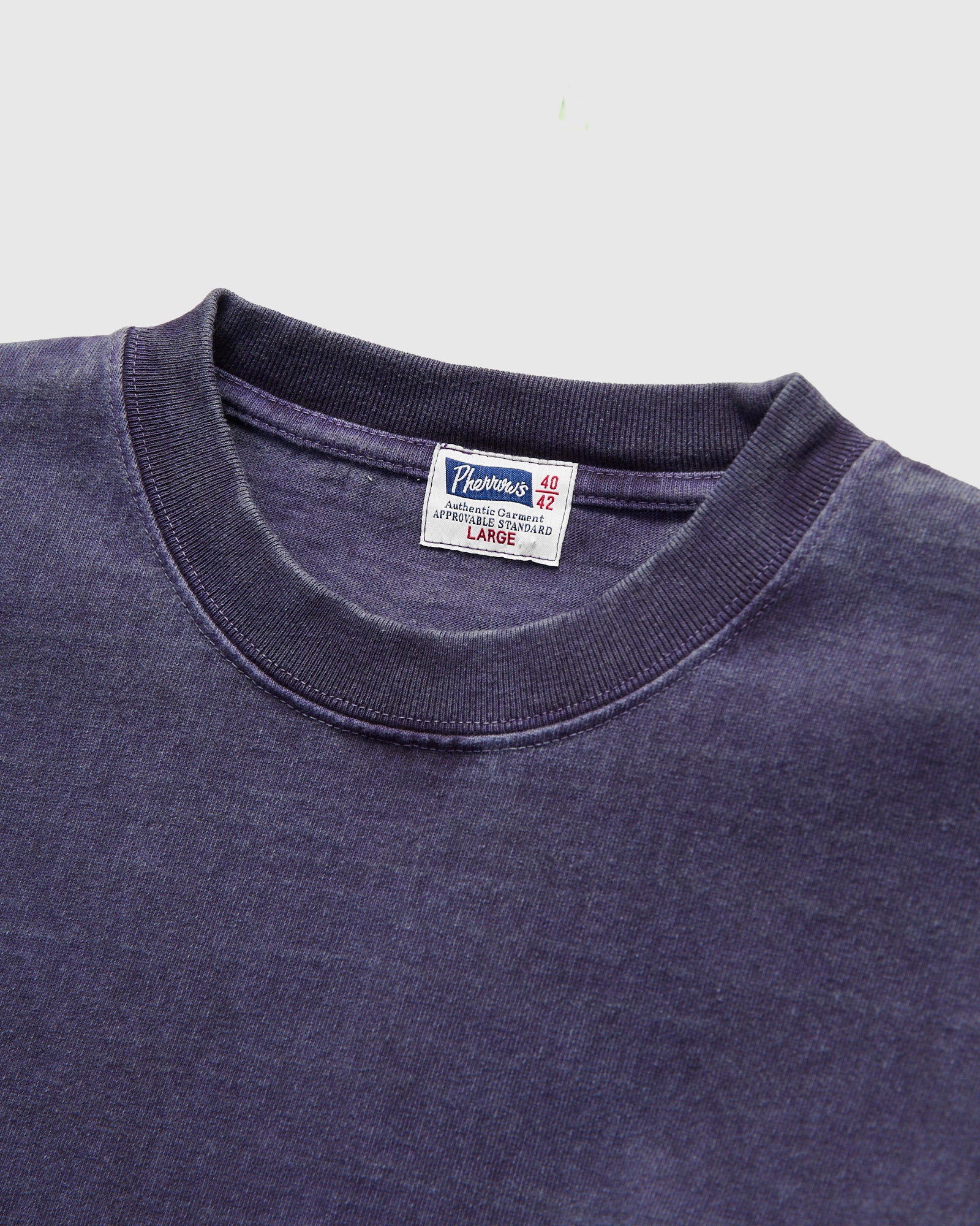 Heavyweight Pigment Dye Pocket T-Shirt in Faded Purple - Image 4